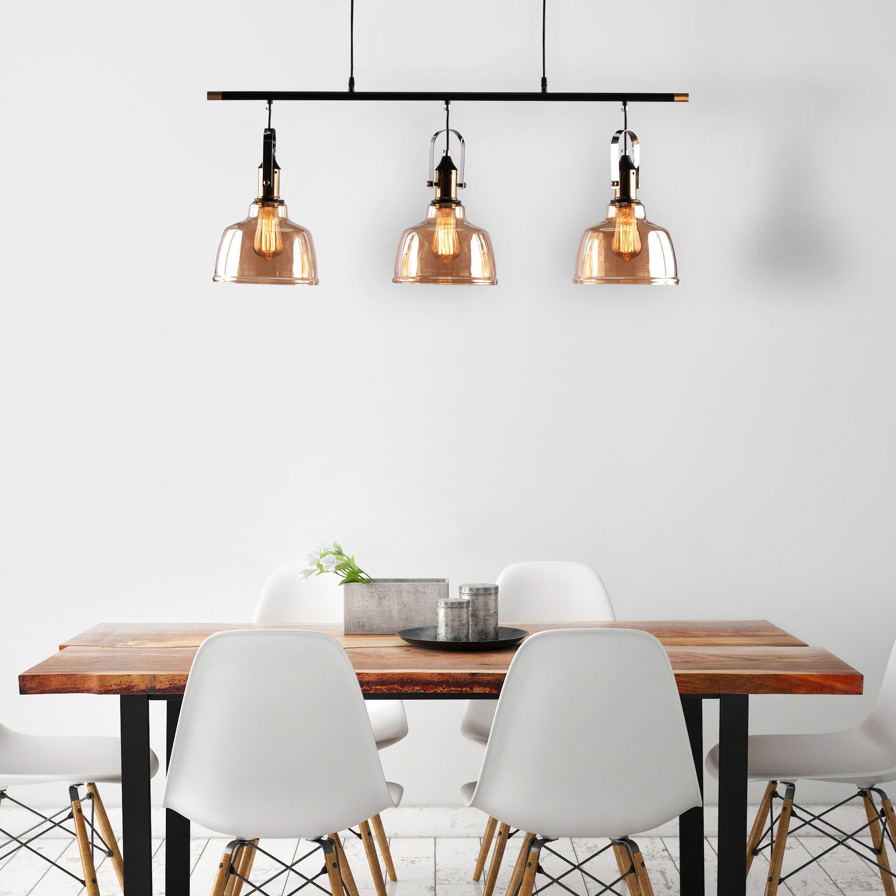 Royal Tea (Amber) Glass Chandelier