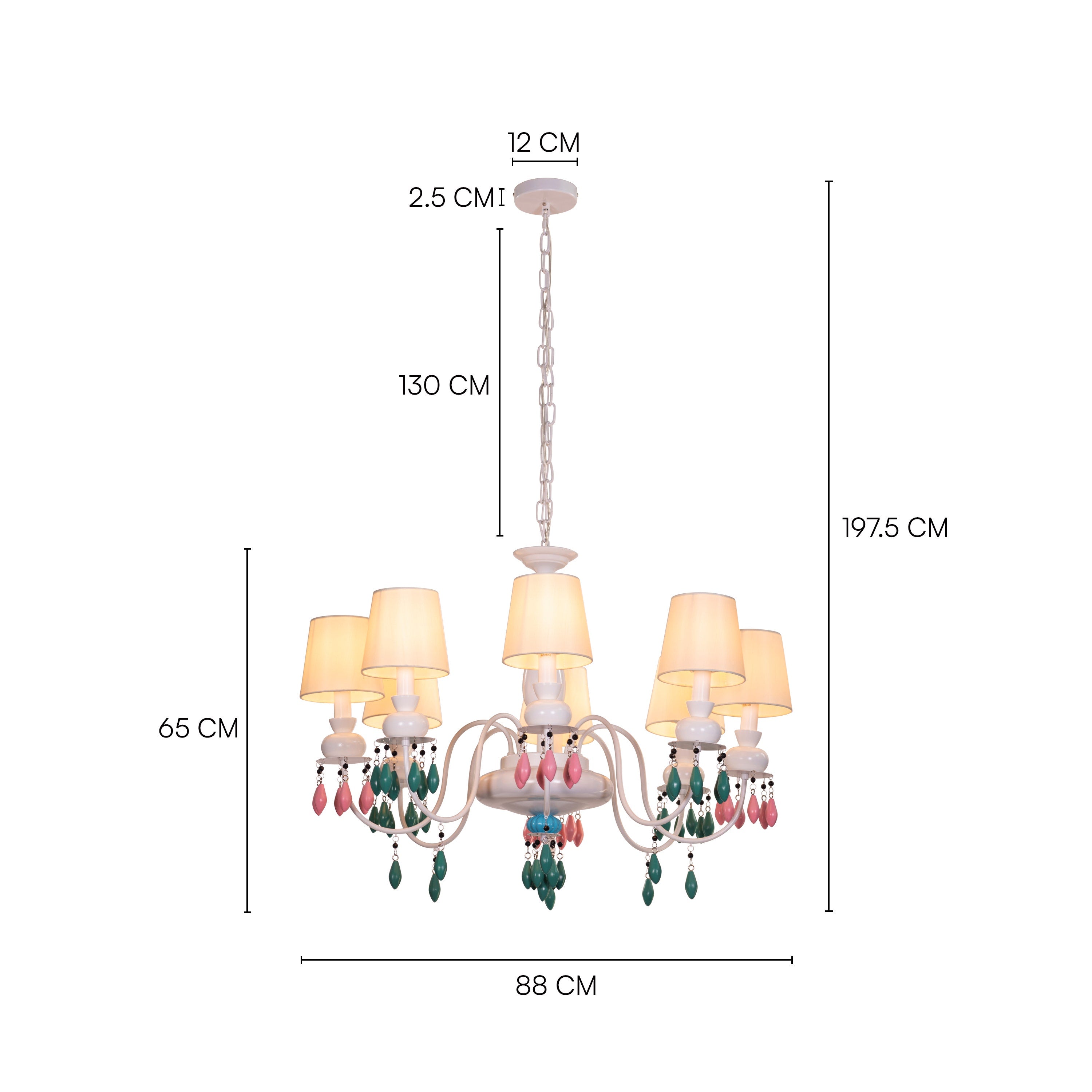 Faraway Tree (Large, White) Ceramic Chandelier