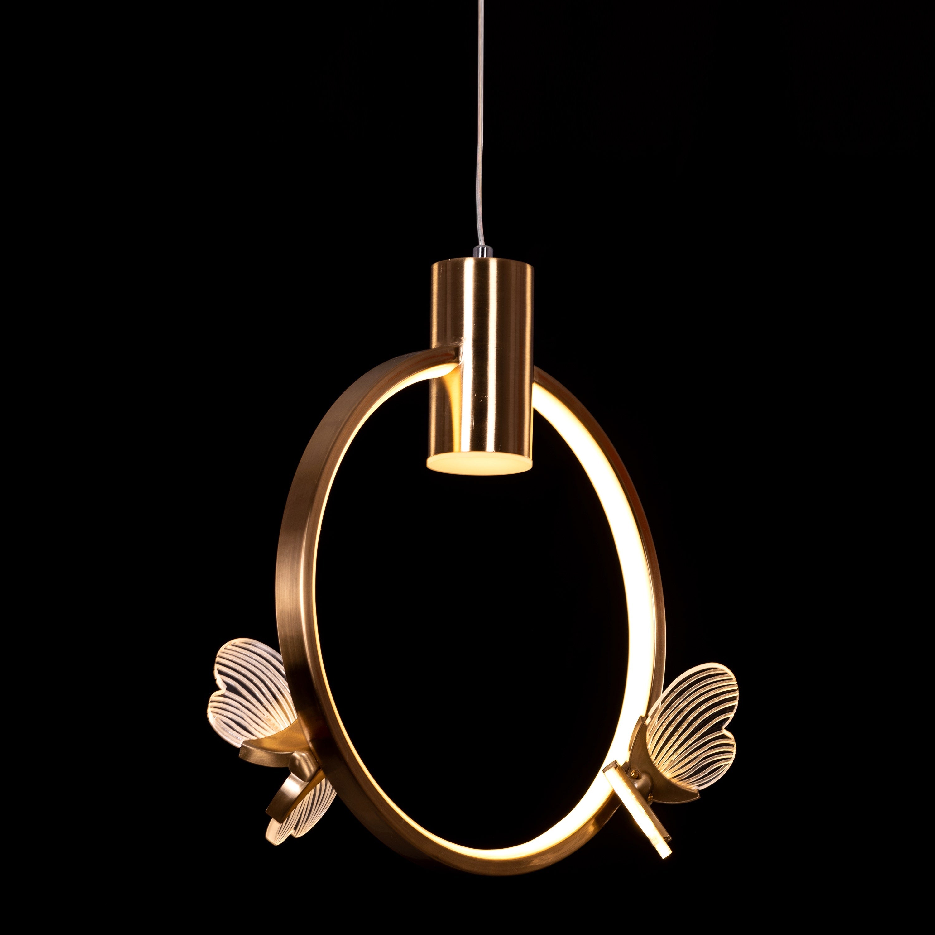 Butterfly Kisses (Gold, Dimmable LED With Remote Control) Pendant Light