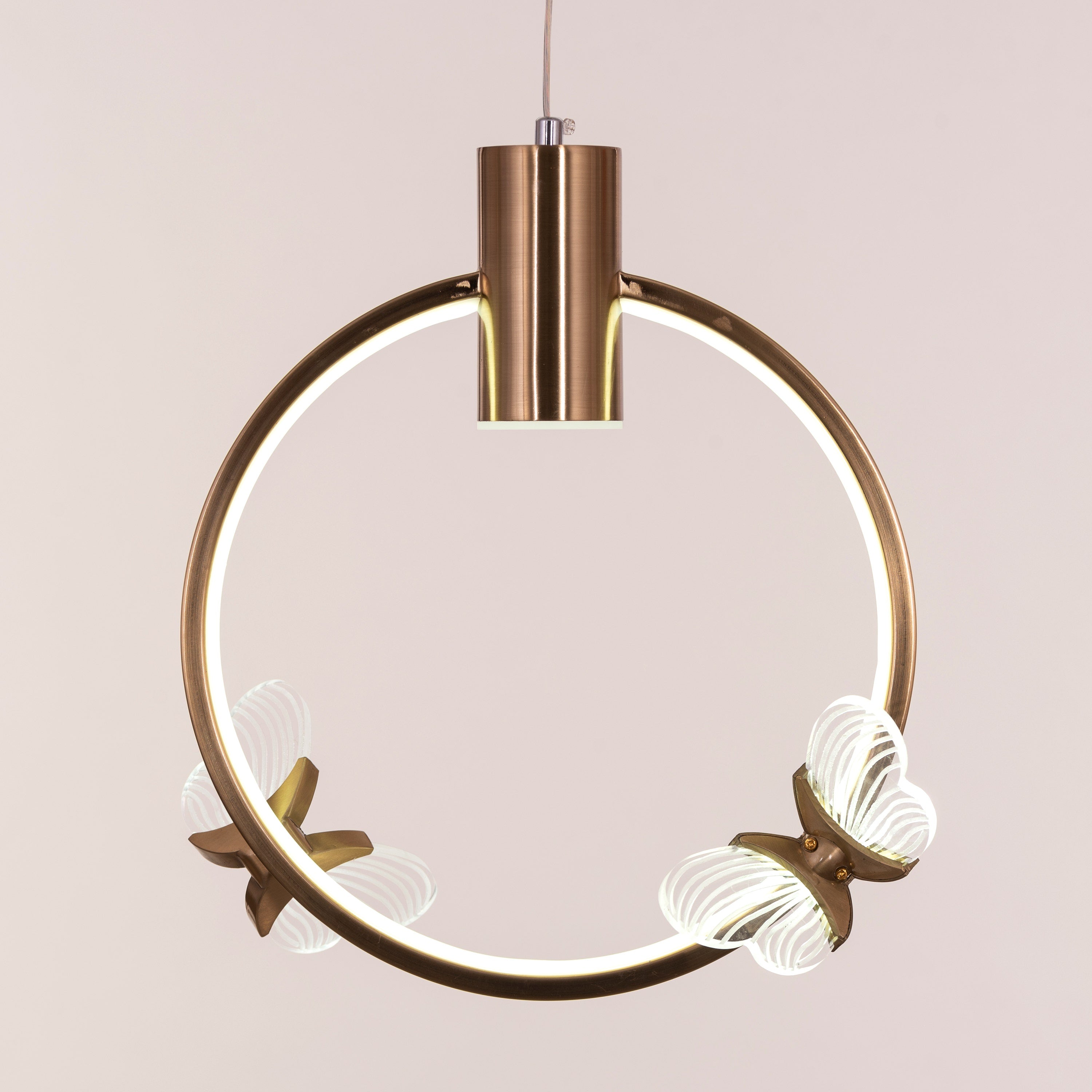Butterfly Kisses (Gold, Dimmable LED With Remote Control) Pendant Light
