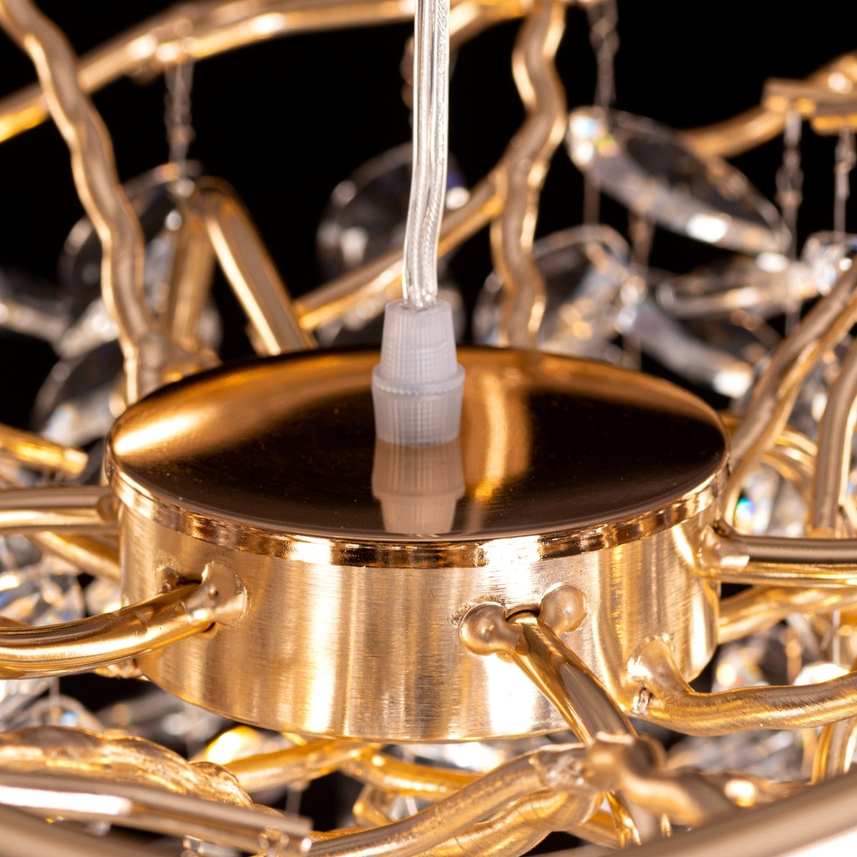 Moral Of The Story (Small, Gold) Tree Branch Crystal Chandelier