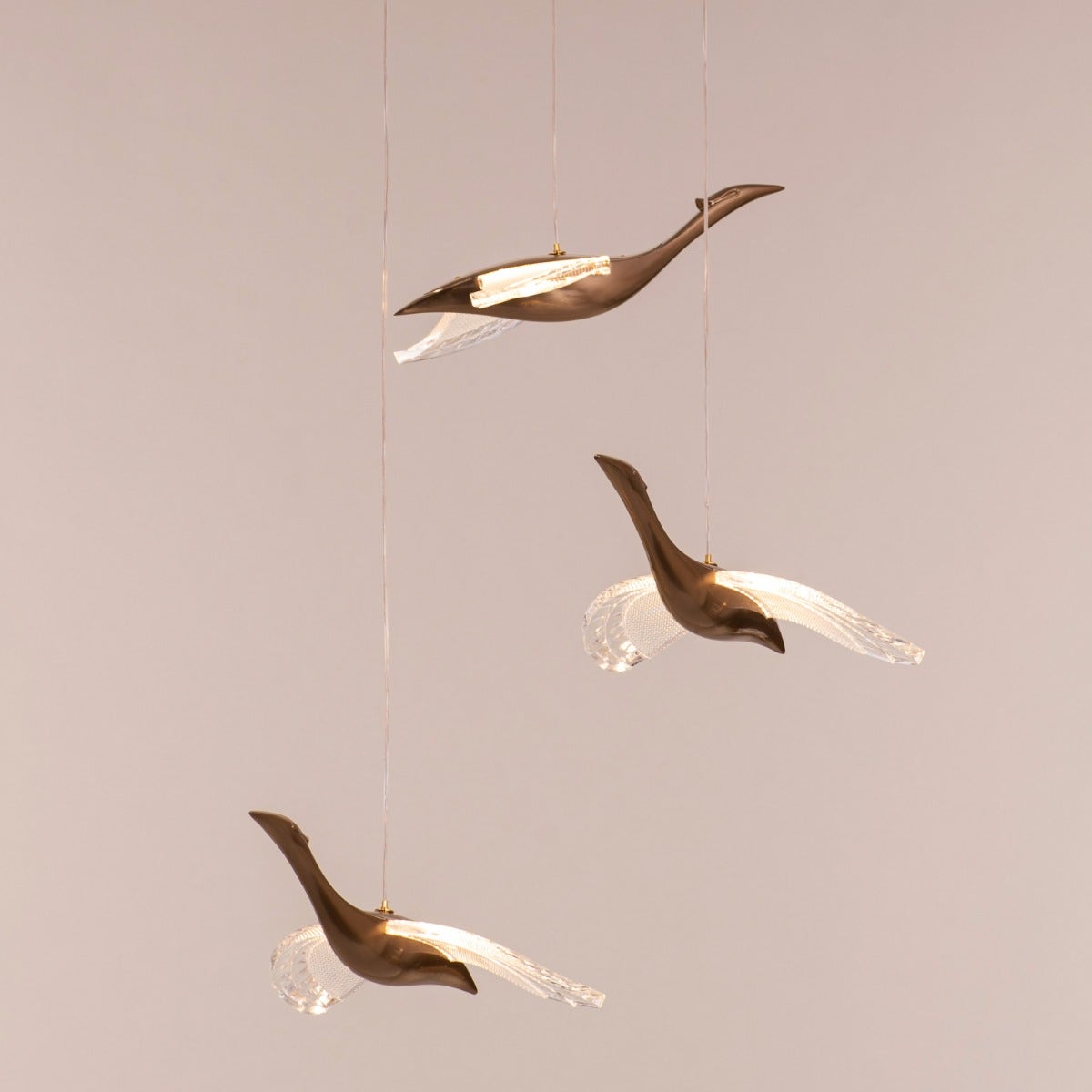 Before I wake (Small, Gold, Dimmable LED with Remote Control) Chandelier