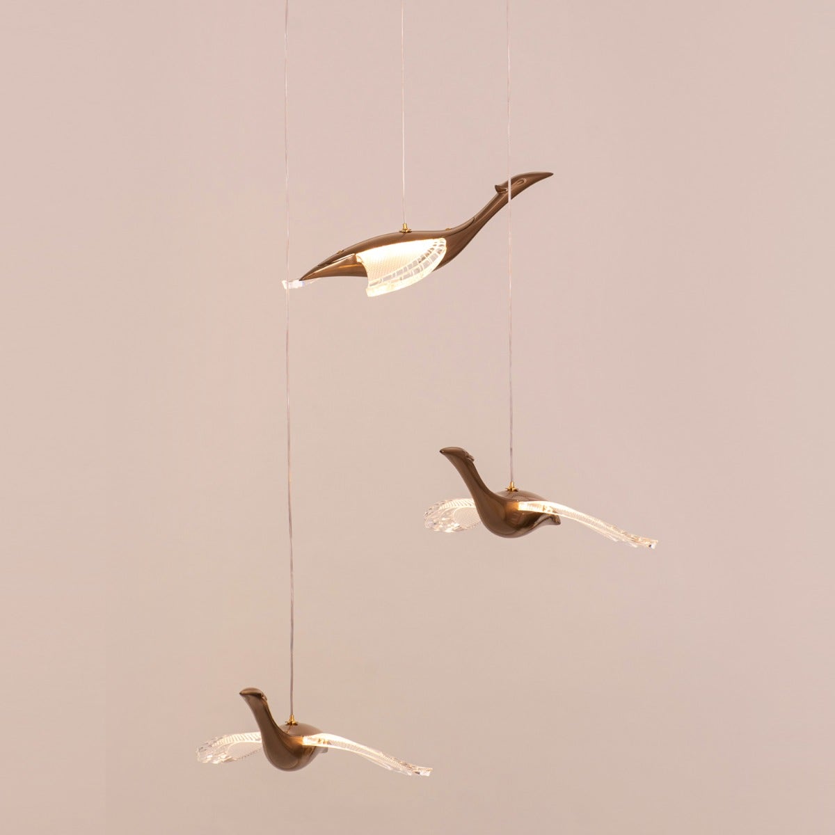 Before I wake (Small, Gold, Dimmable LED with Remote Control) Chandelier