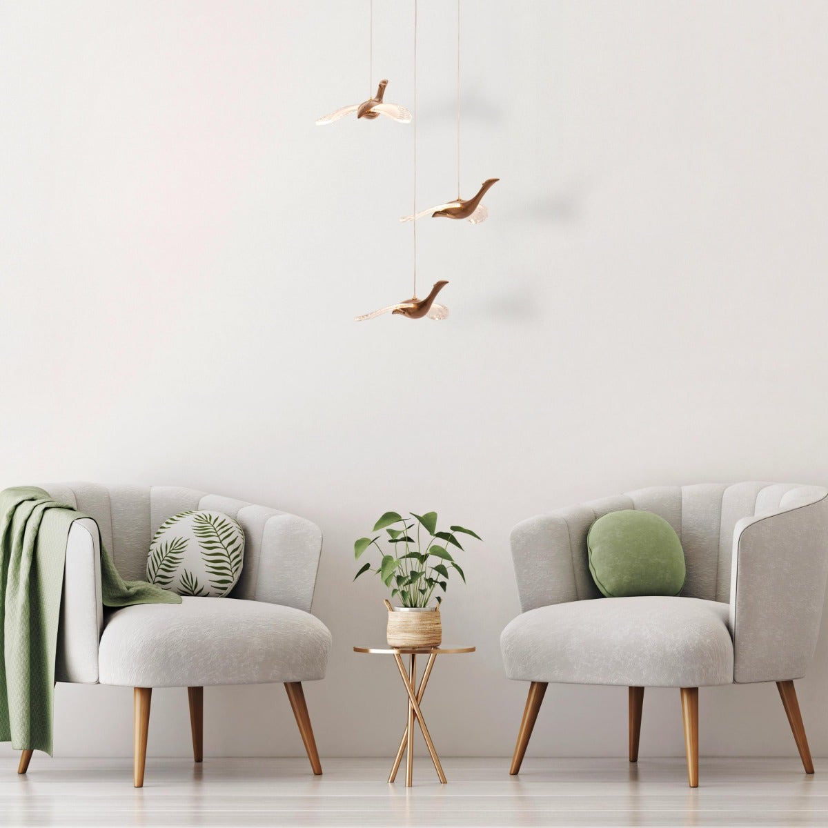 Before I wake (Small, Gold, Dimmable LED with Remote Control) Chandelier