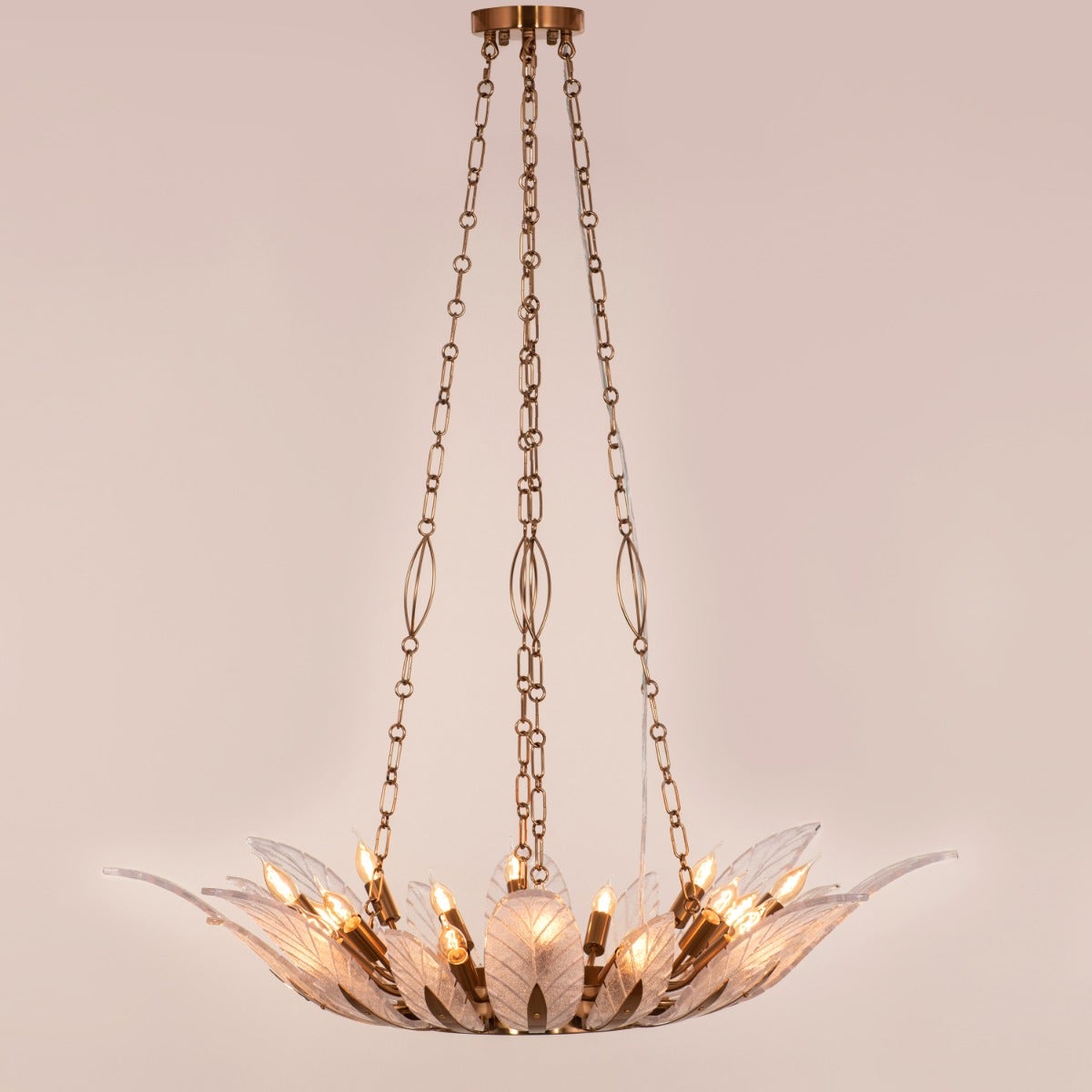 Trance (Large, Gold) Glass Chandelier