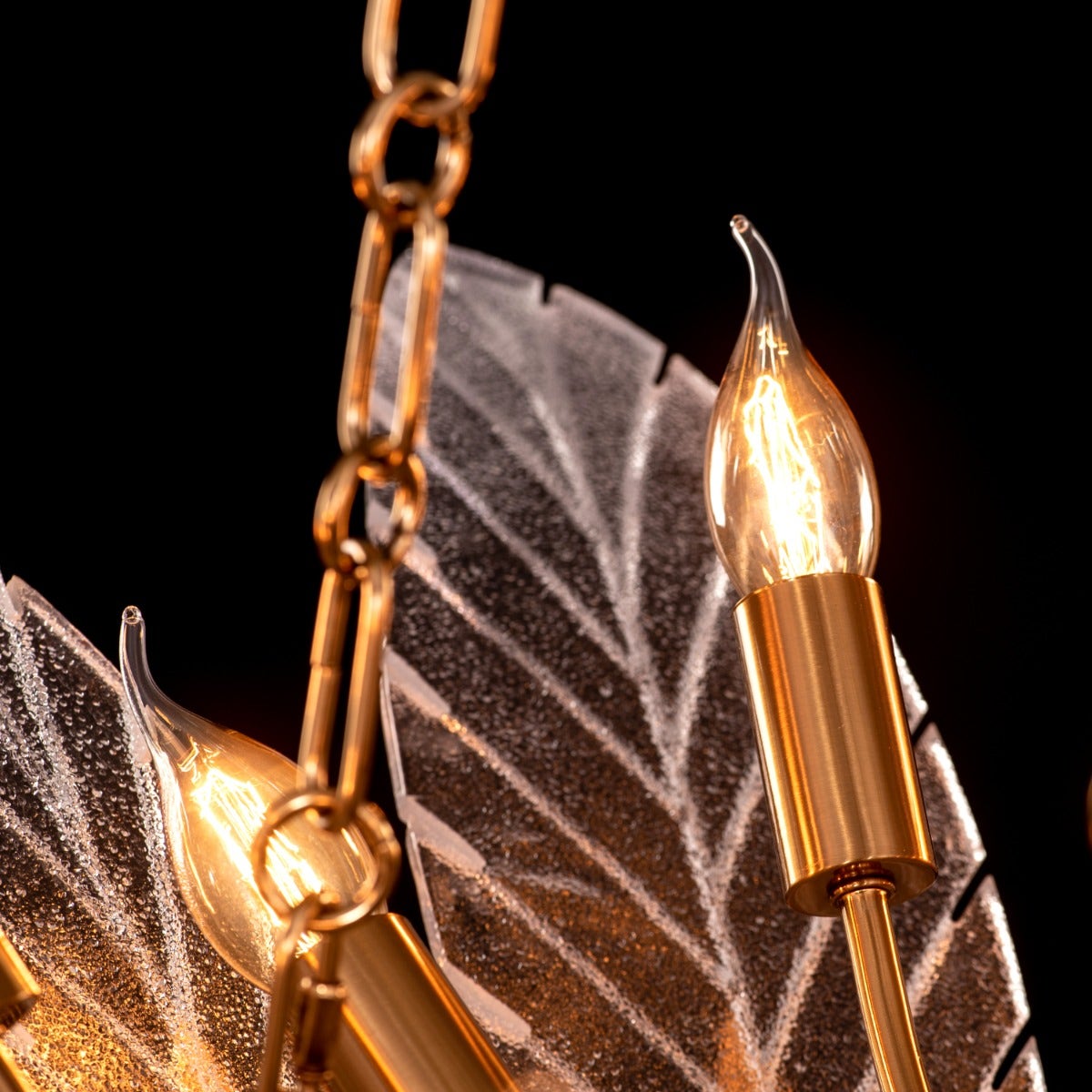 Trance (Large, Gold) Glass Chandelier