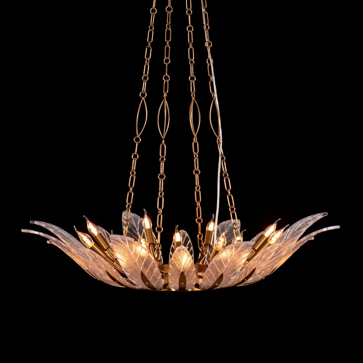 Trance (Large, Gold) Glass Chandelier