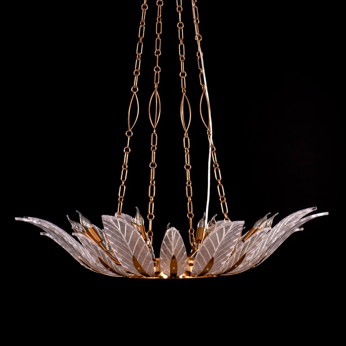 Trance (Large, Gold) Glass Chandelier