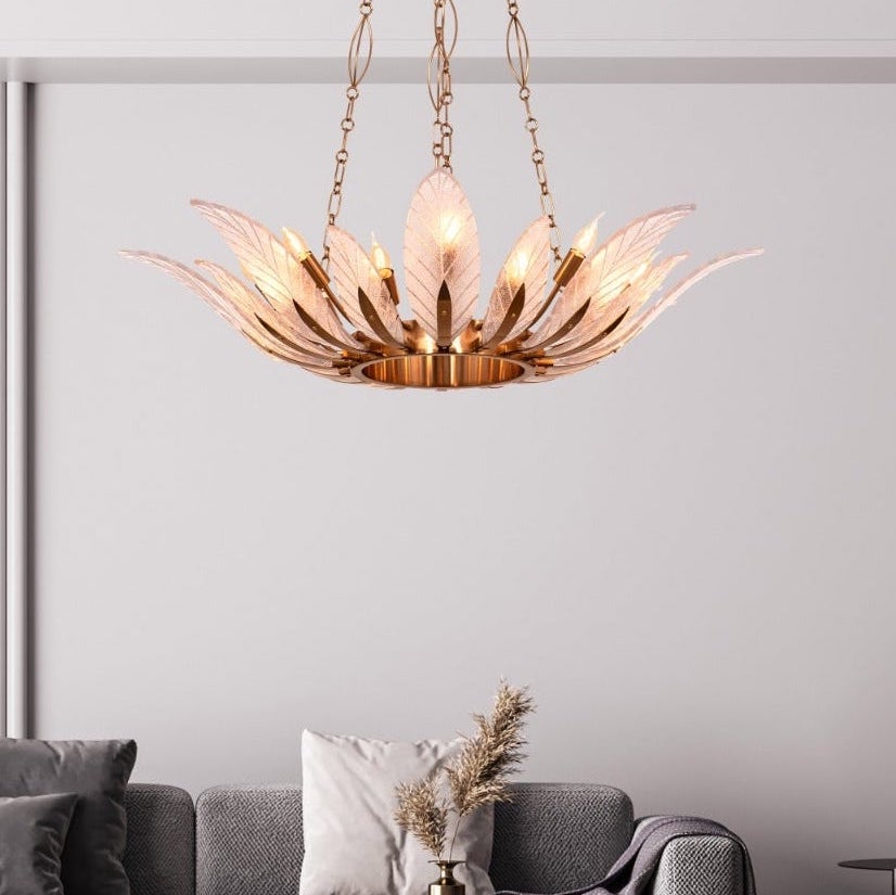 Trance (Large, Gold) Glass Chandelier
