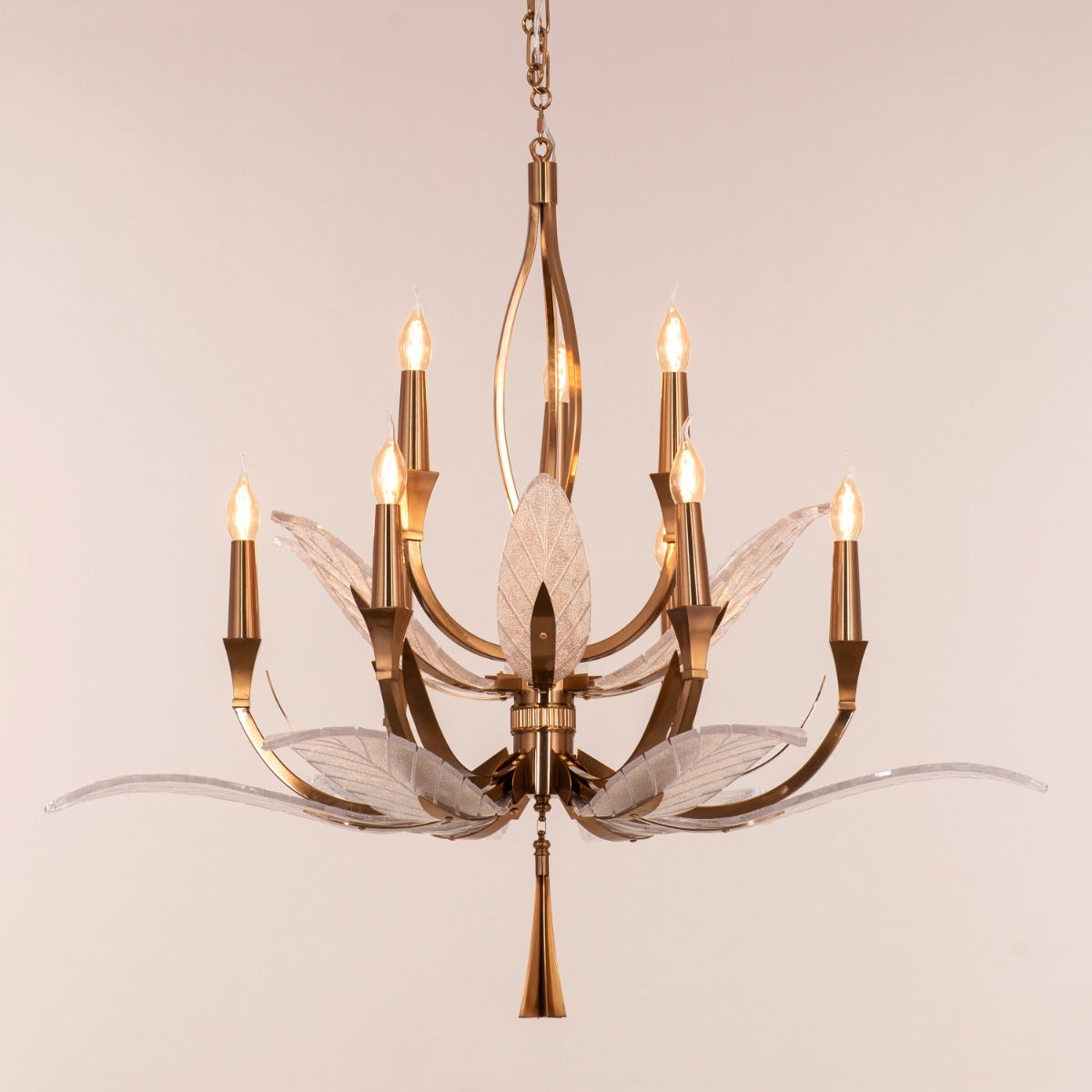 Trance (Medium, Gold) Glass Chandelier