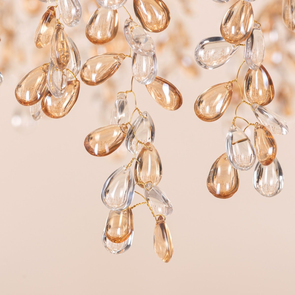 Poets That Write (Small, Gold) Tree Branch Crystal Chandelier