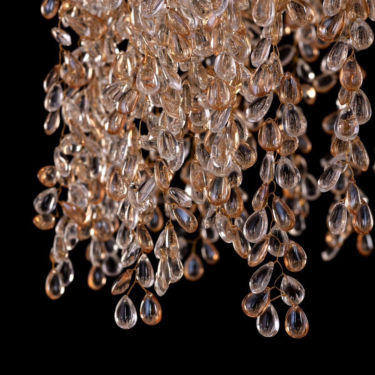 Poets That Write (Small, Gold) Tree Branch Crystal Chandelier