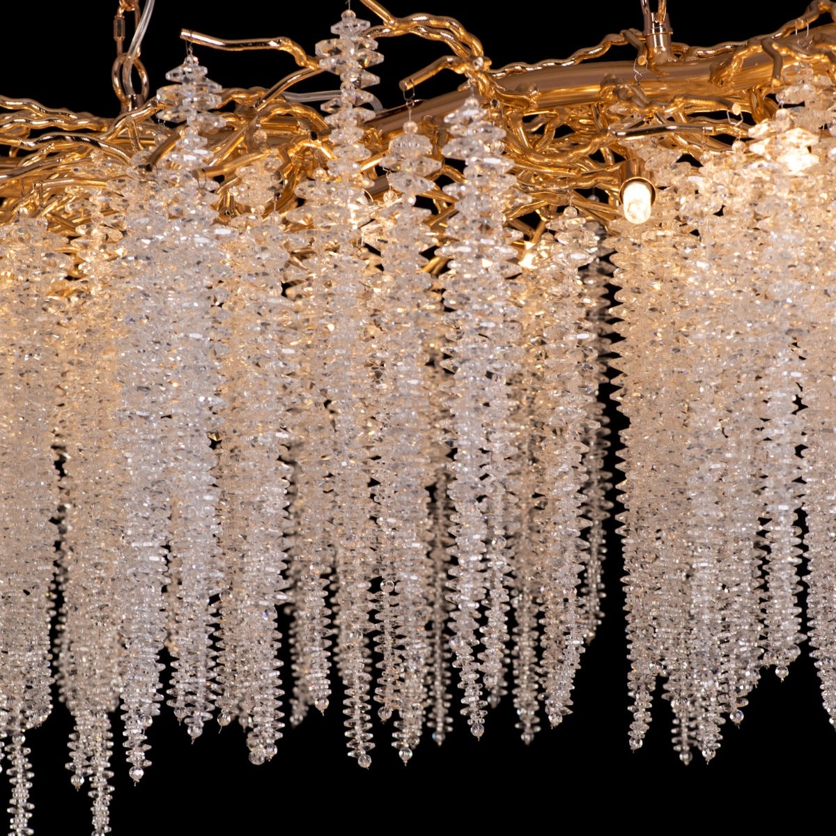 Up With The Fairies (Large, Gold) Tree Branch Crystal Chandelier