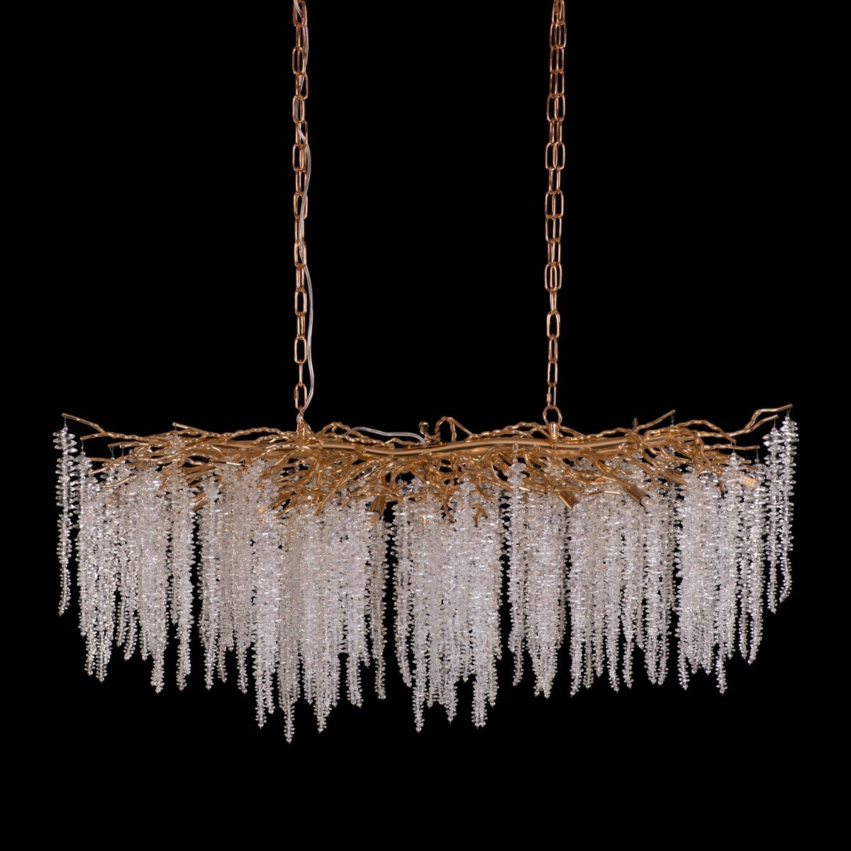 Up With The Fairies (Large, Gold) Tree Branch Crystal Chandelier