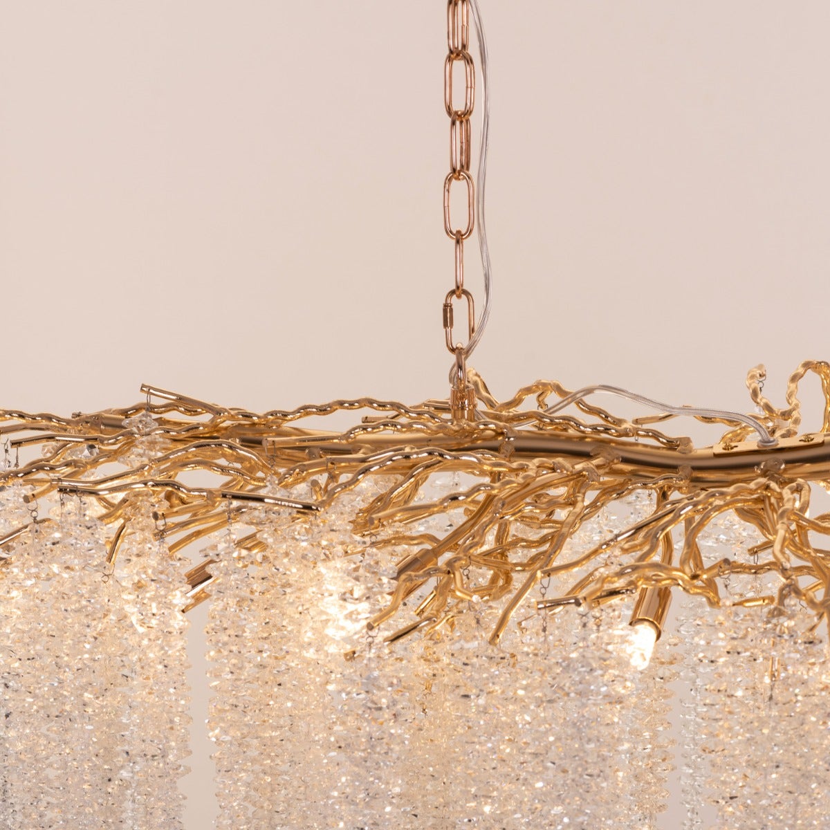 Up With The Fairies (Large, Gold) Tree Branch Crystal Chandelier
