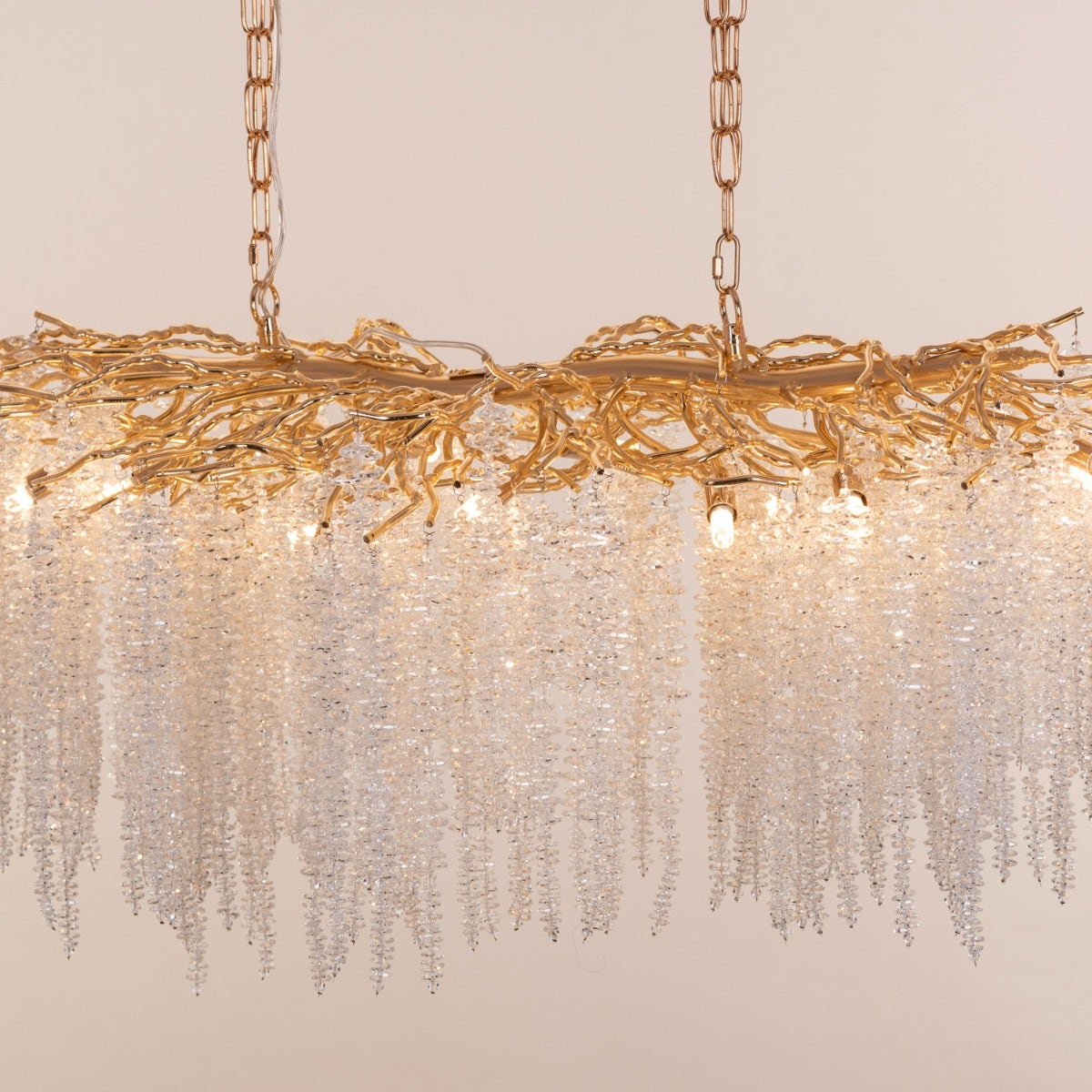 Up With The Fairies (Large, Gold) Tree Branch Crystal Chandelier