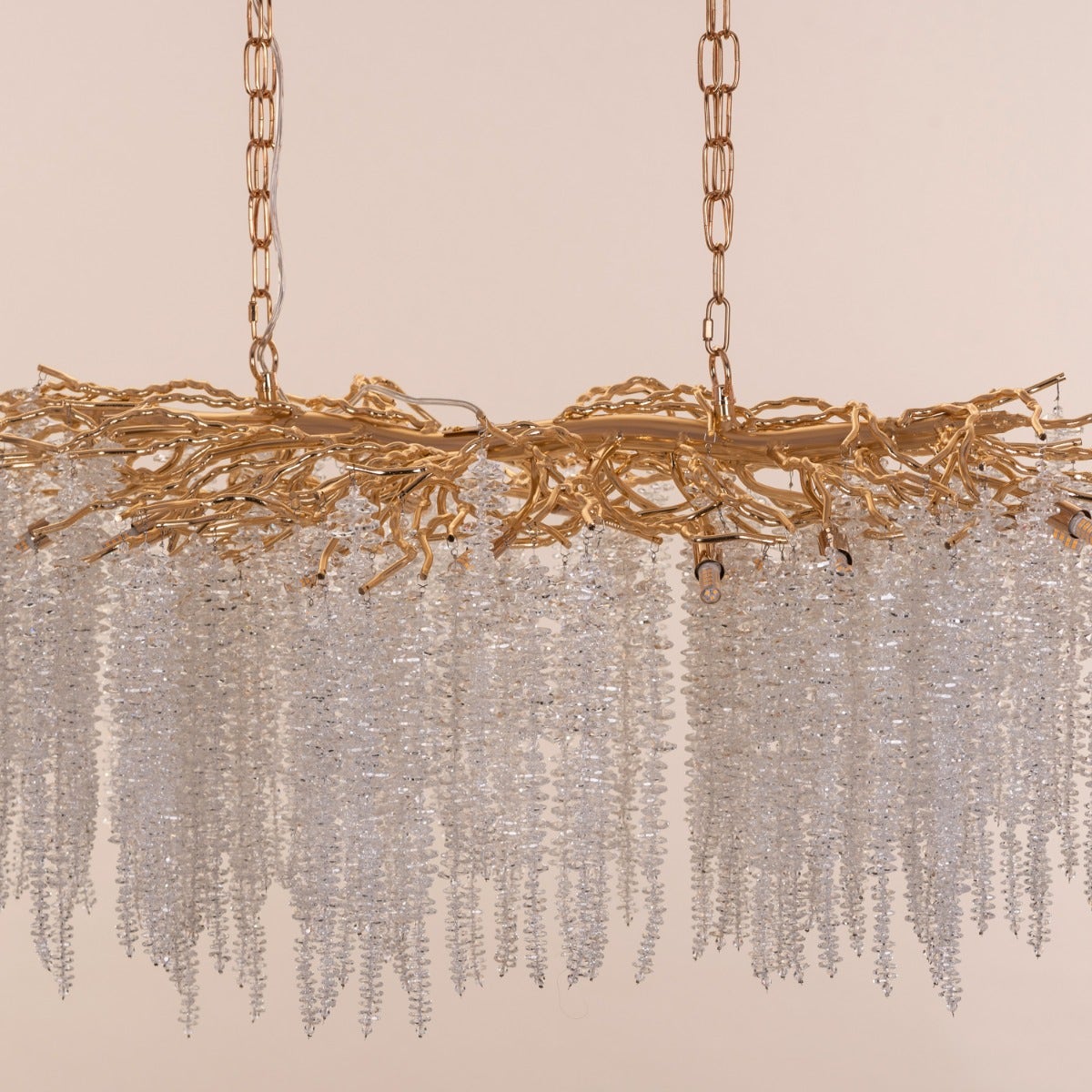 Up With The Fairies (Large, Gold) Tree Branch Crystal Chandelier