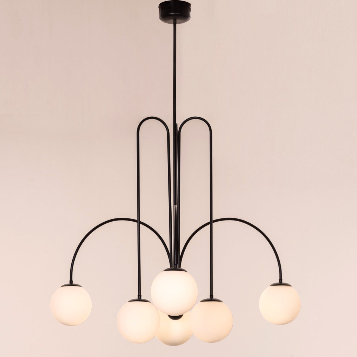 Forever Young (Large, Black, Dimmable LED with Remote Control) Chandelier