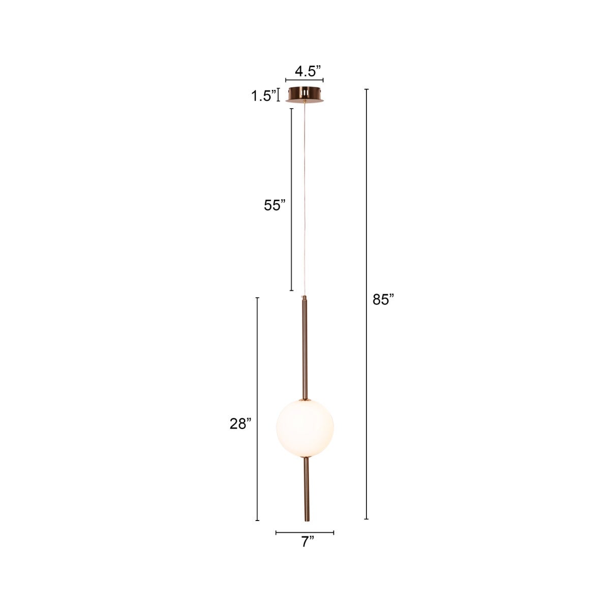 Peacemaker (Large, Gold, Built-In LED) Pendant Light