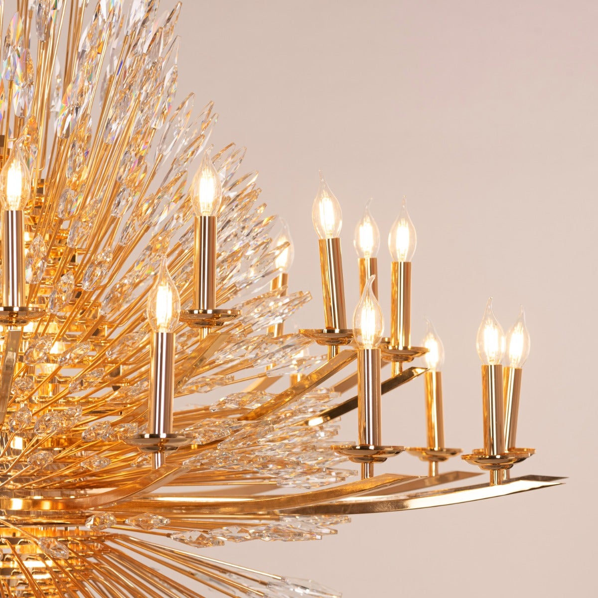 Jewel Of My Heart (Large, Gold) Crystal Chandelier