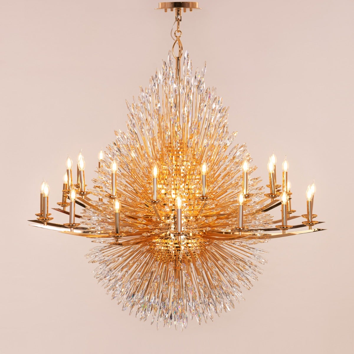 Jewel Of My Heart (Large, Gold) Crystal Chandelier