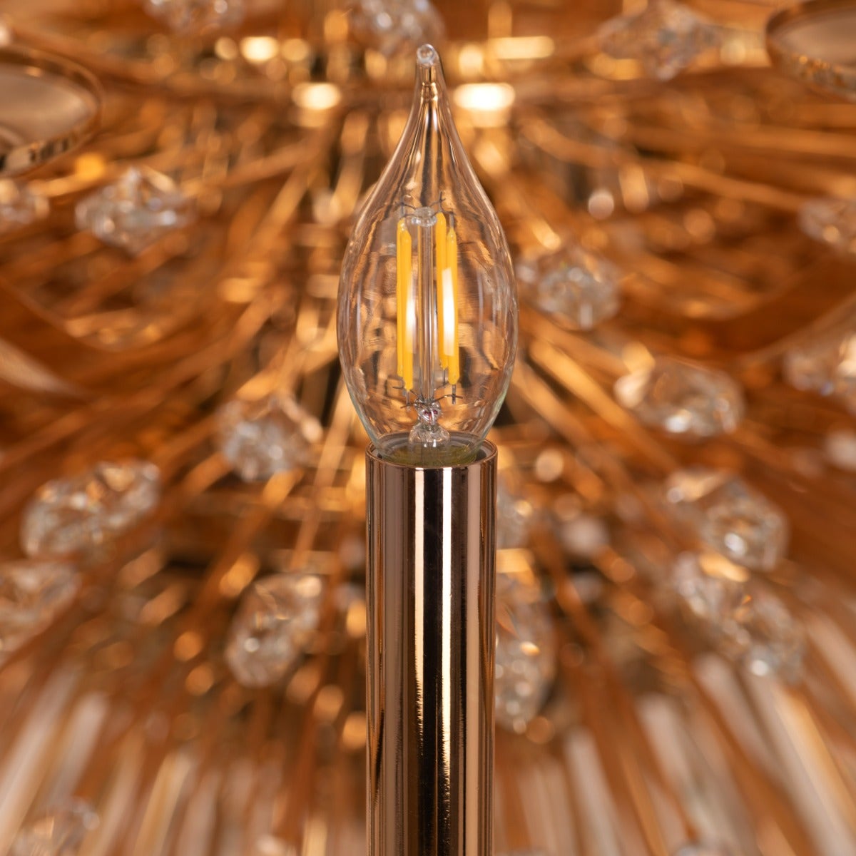 Jewel Of My Heart (Large, Gold) Crystal Chandelier