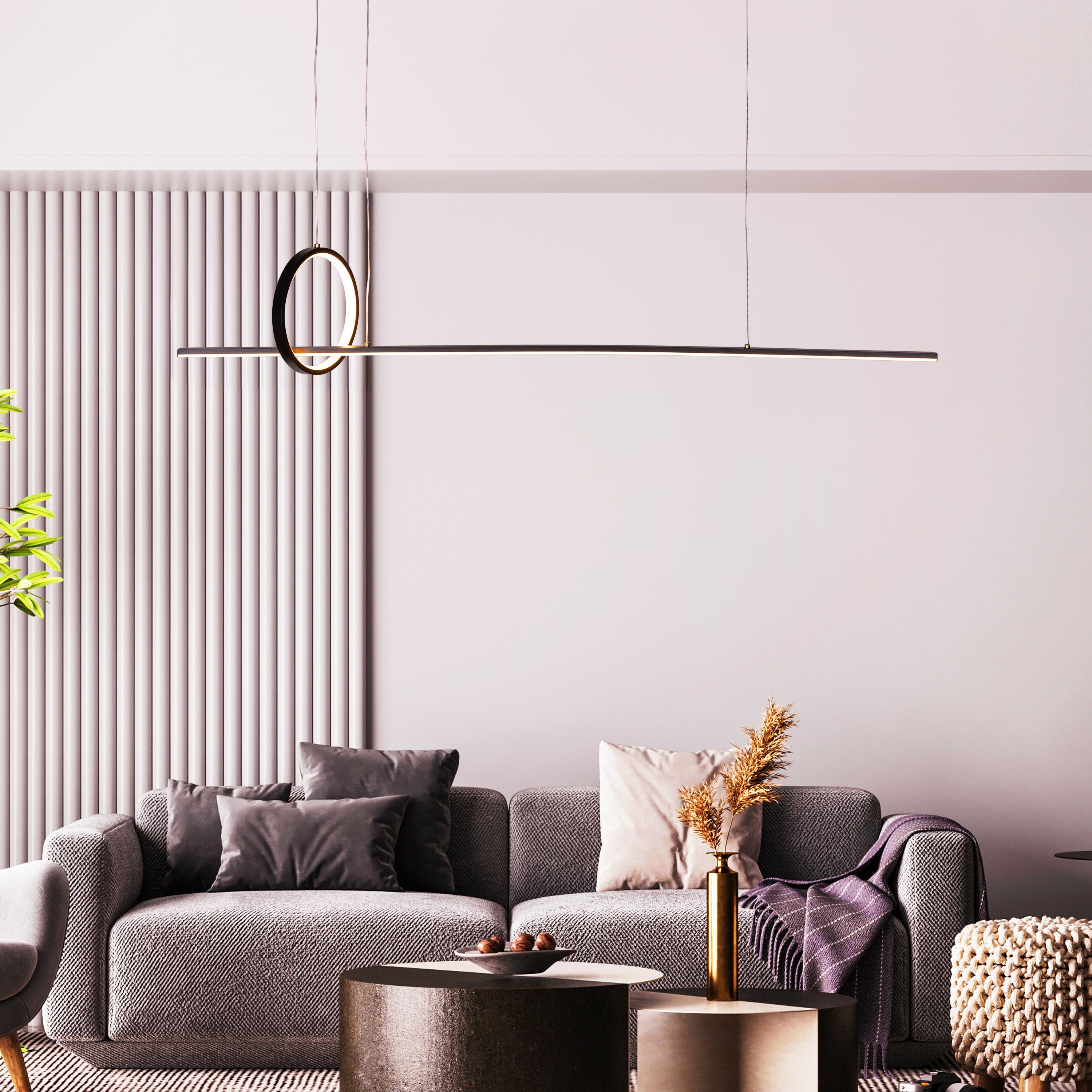 End The Chase (Large, Black, Dimmable LED with Remote Control) Chandelier