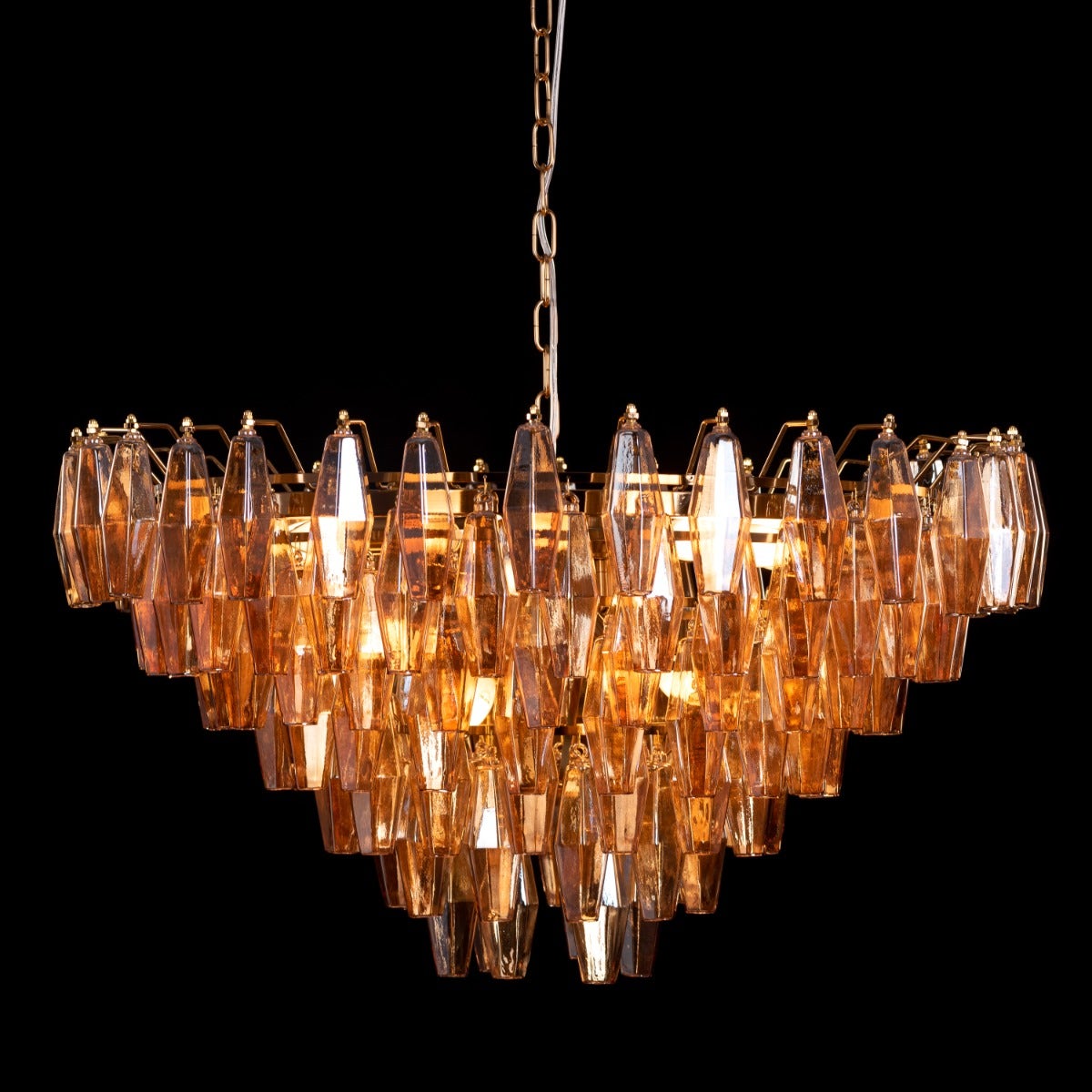 Starry Skies (Medium, Amber) Crystal Chandelier