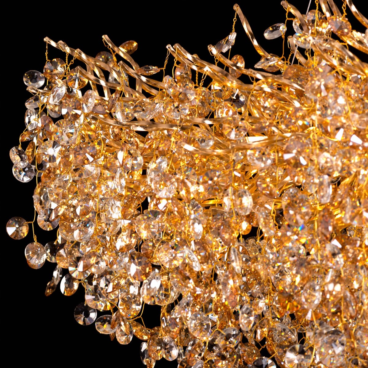 You Said Forever (Large, Gold) Crystal Chandelier