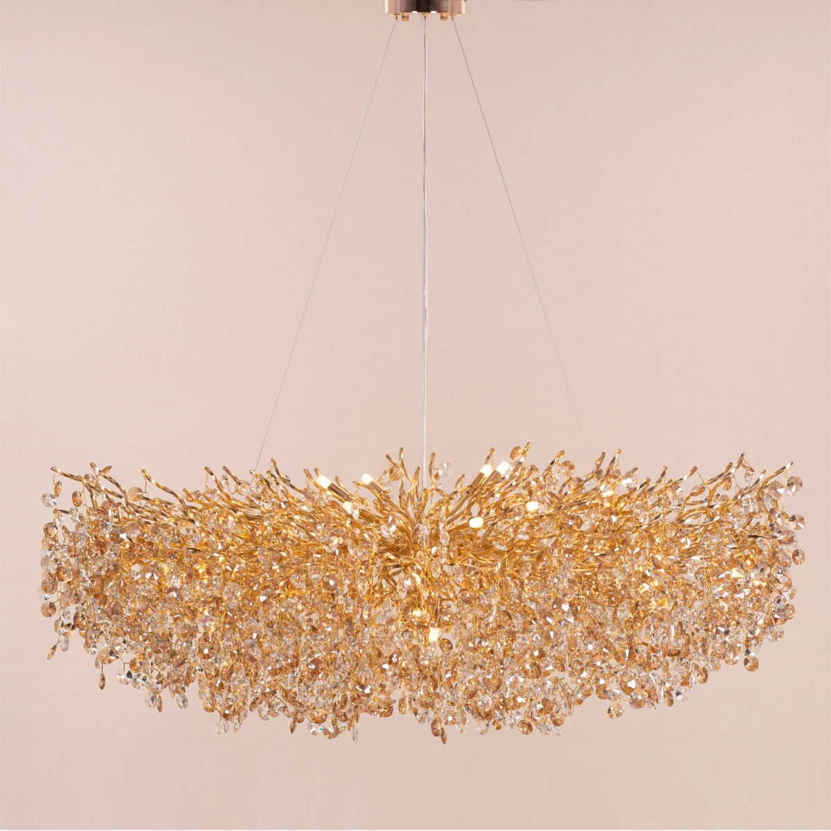 You Said Forever (Large, Gold) Crystal Chandelier