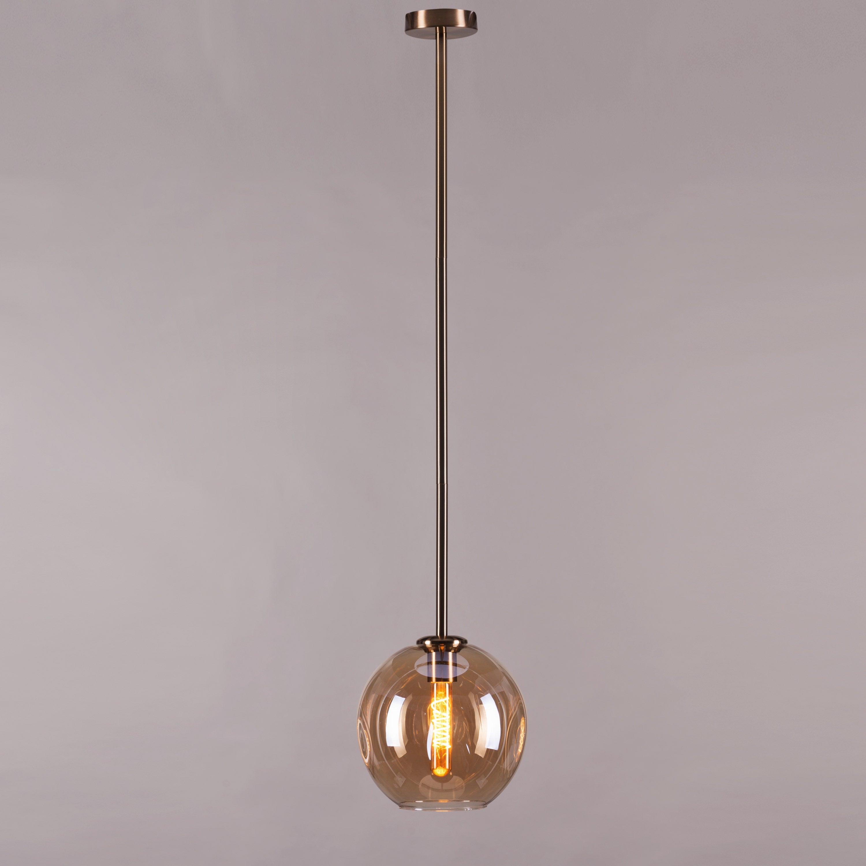 Tear Drop (Long, Amber, Gold) Glass Pendant Light