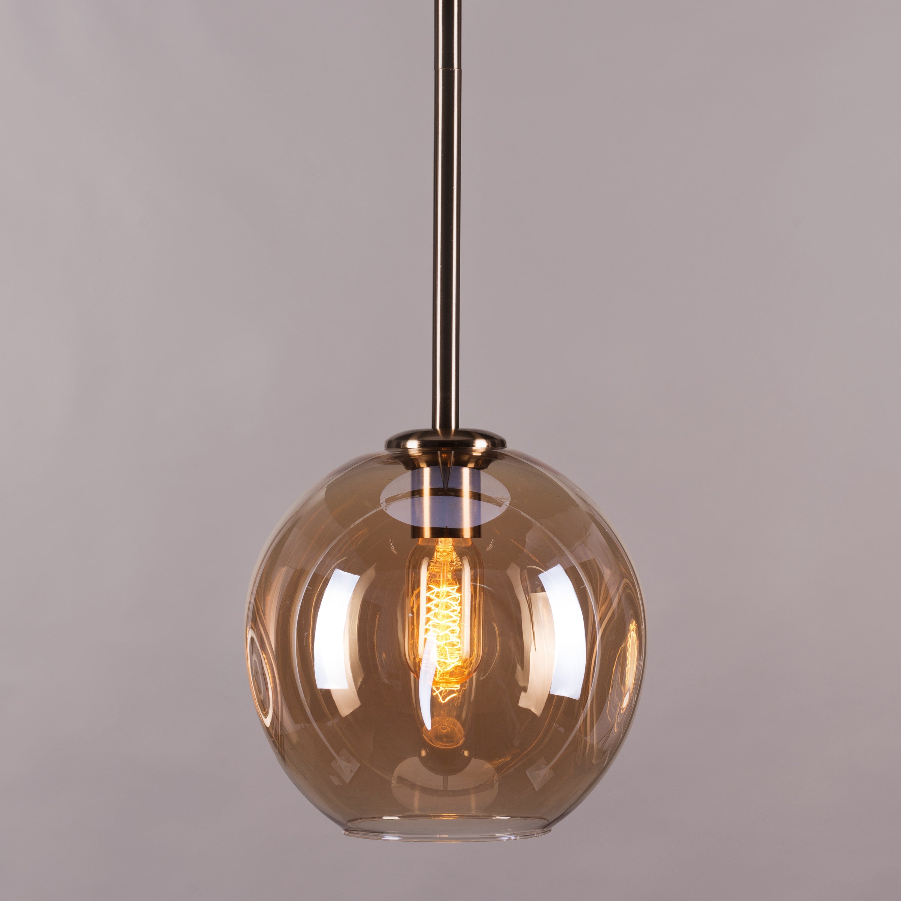 Tear Drop (Long, Amber, Gold) Glass Pendant Light