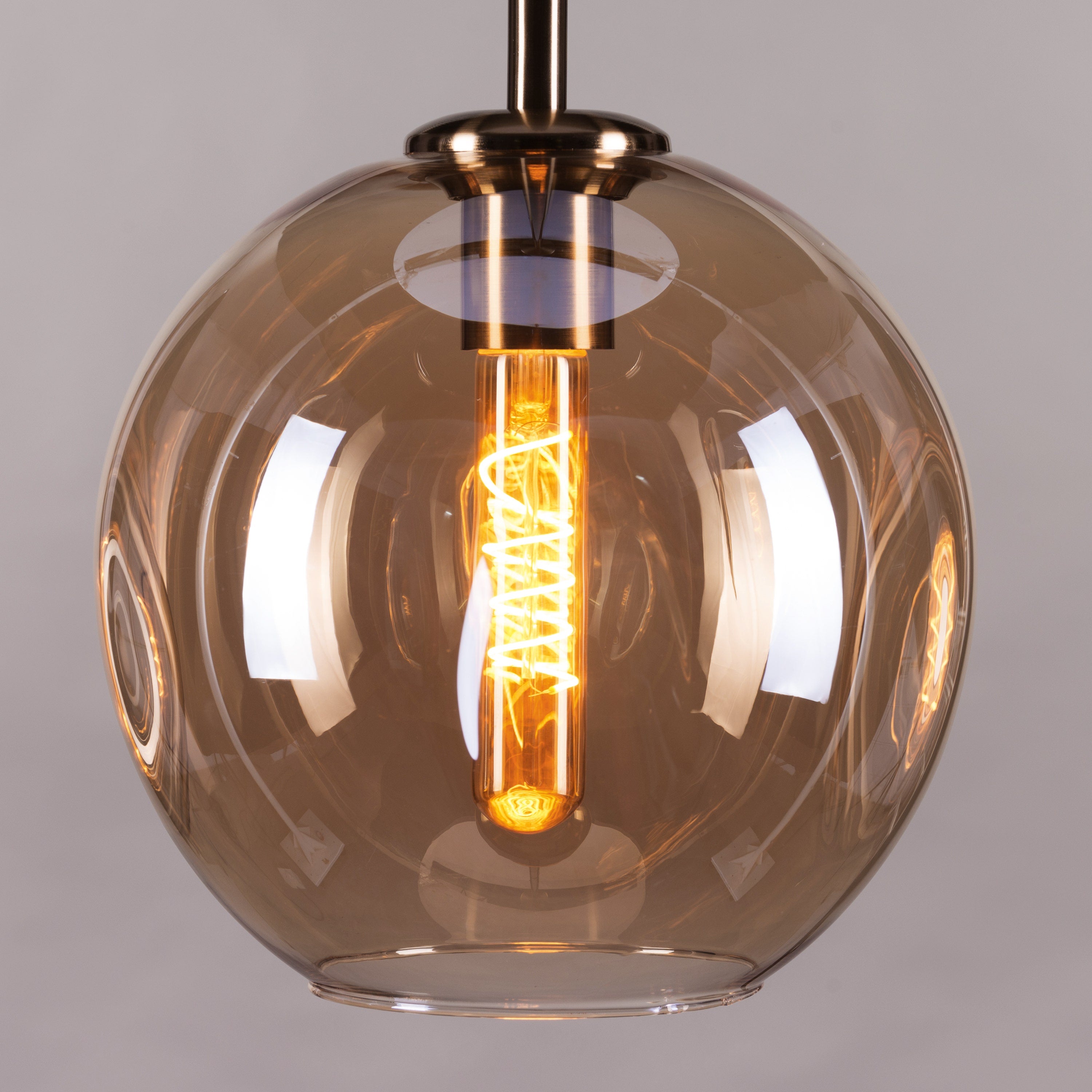 Tear Drop (Long, Amber, Gold) Glass Pendant Light