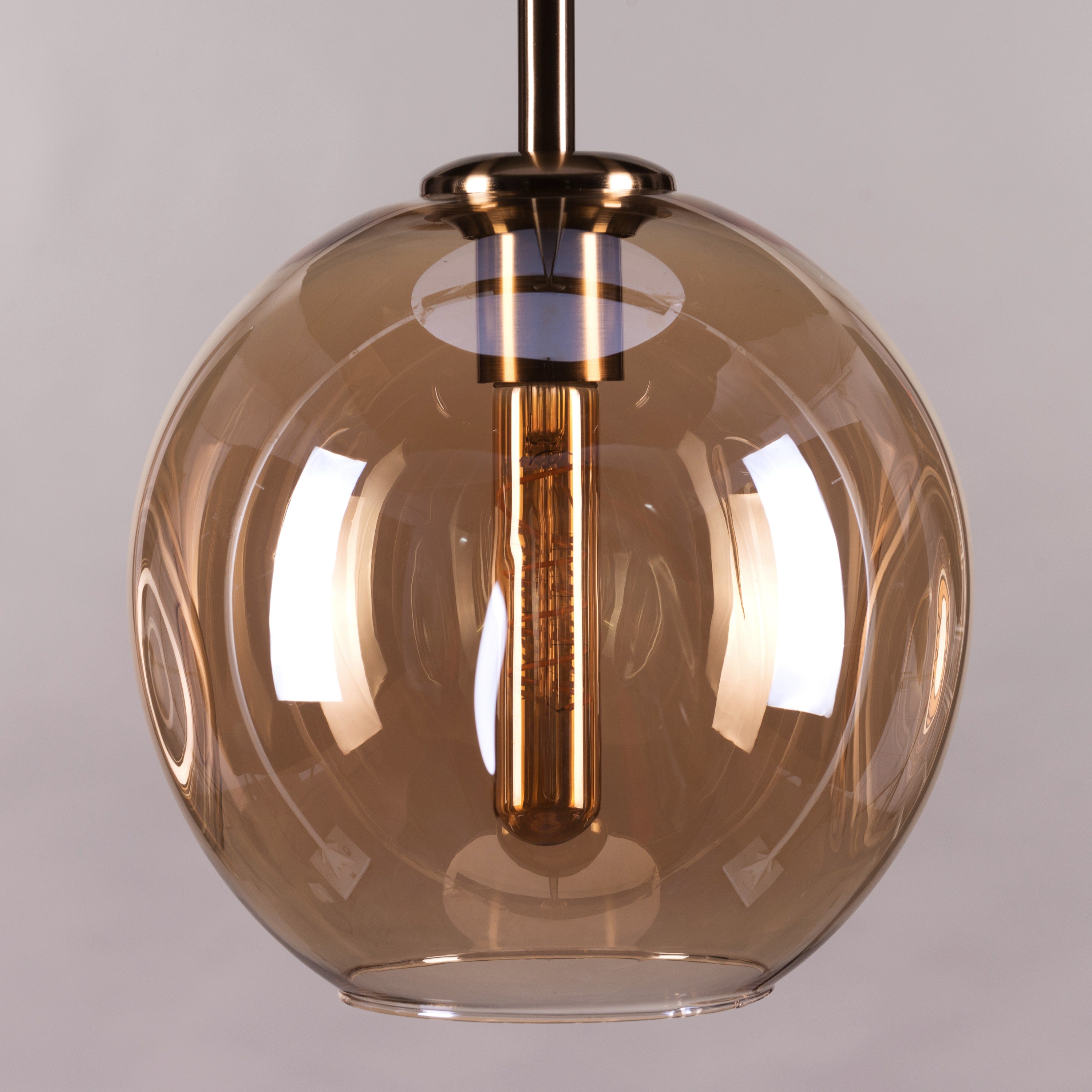 Tear Drop (Long, Amber, Gold) Glass Pendant Light