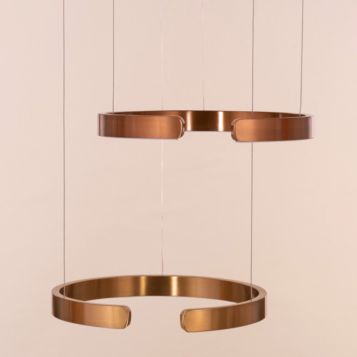 Passing Through (Small, Gold, Dimmable LED with Remote Control) Chandelier