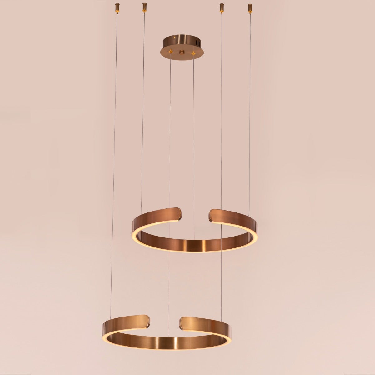 Passing Through (Small, Gold, Dimmable LED with Remote Control) Chandelier