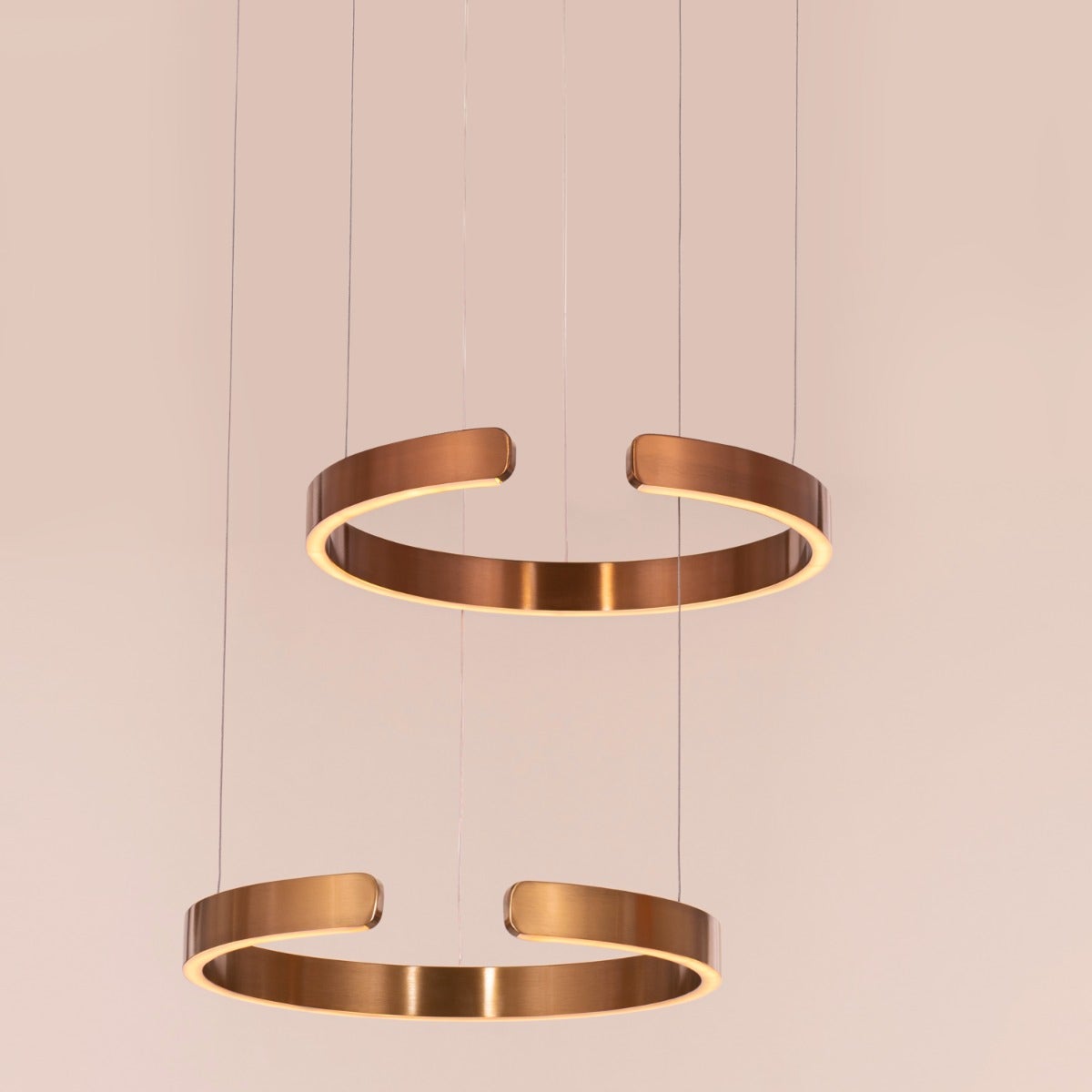 Passing Through (Small, Gold, Dimmable LED with Remote Control) Chandelier