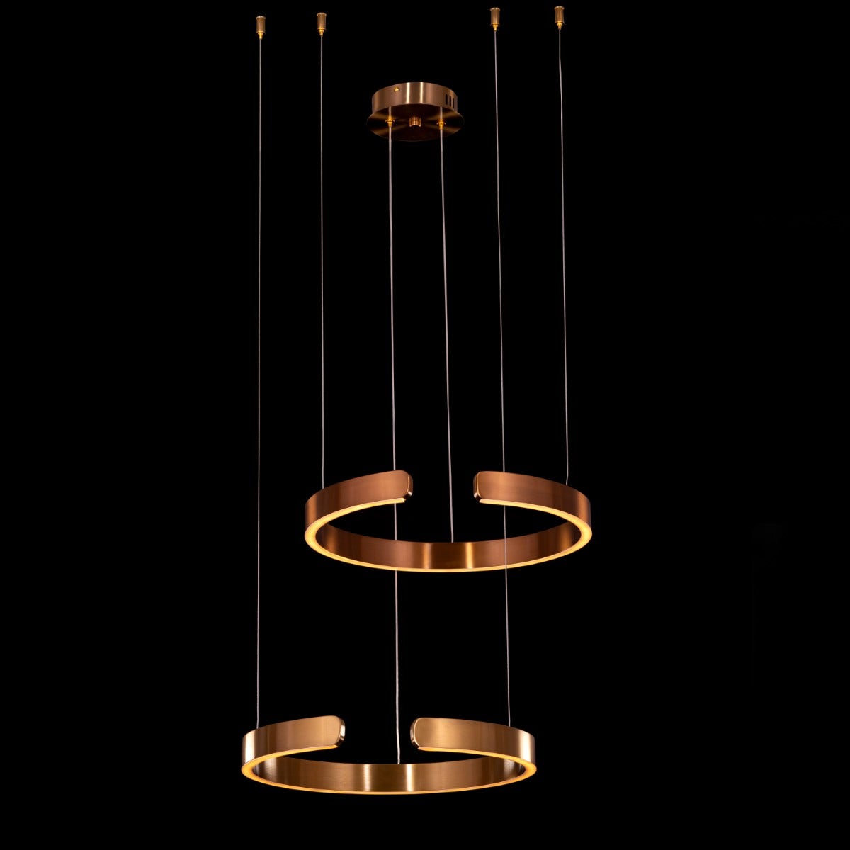 Passing Through (Small, Gold, Dimmable LED with Remote Control) Chandelier