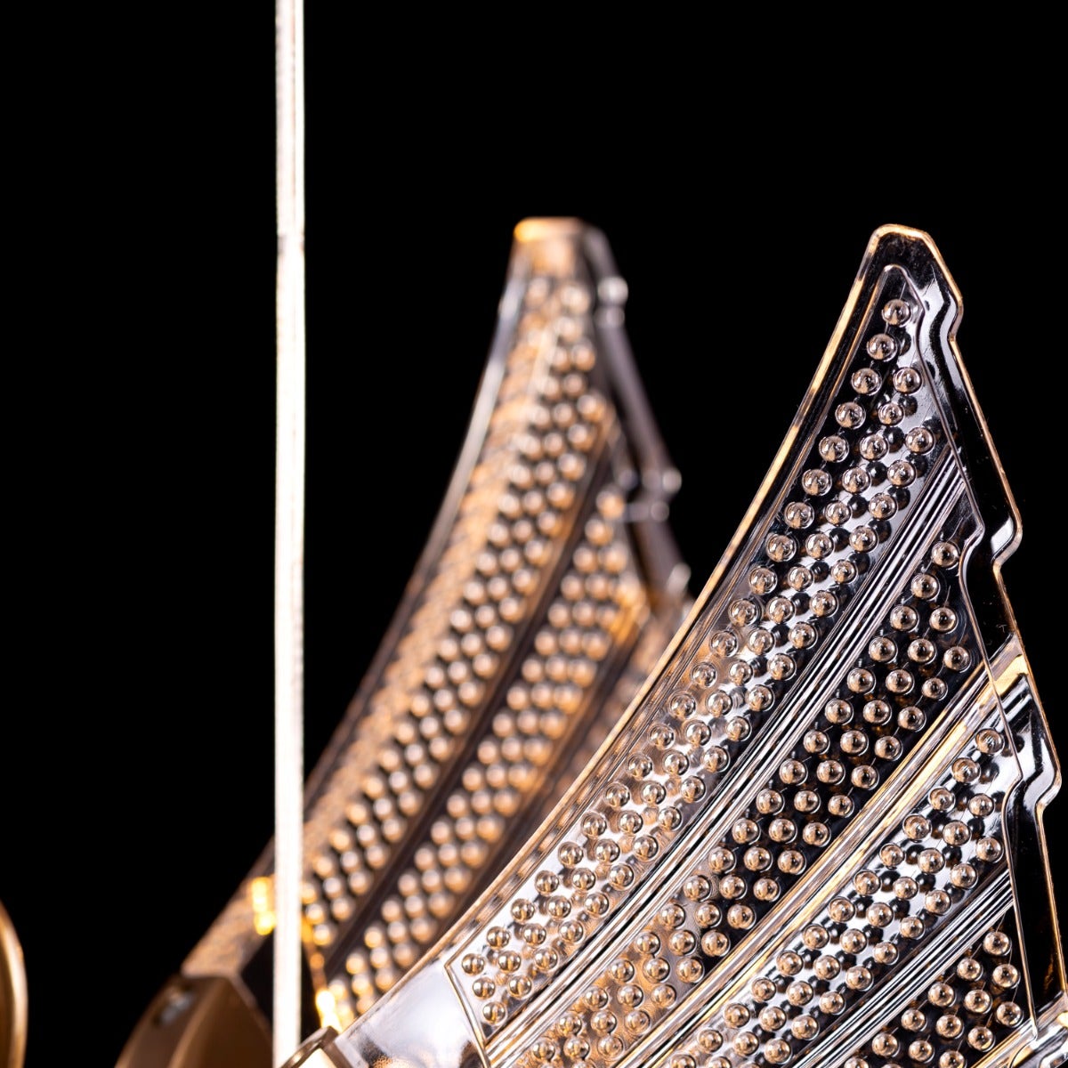 Two Birds One Throne (Small, Gold, Dimmable LED with Remote Control) Chandelier