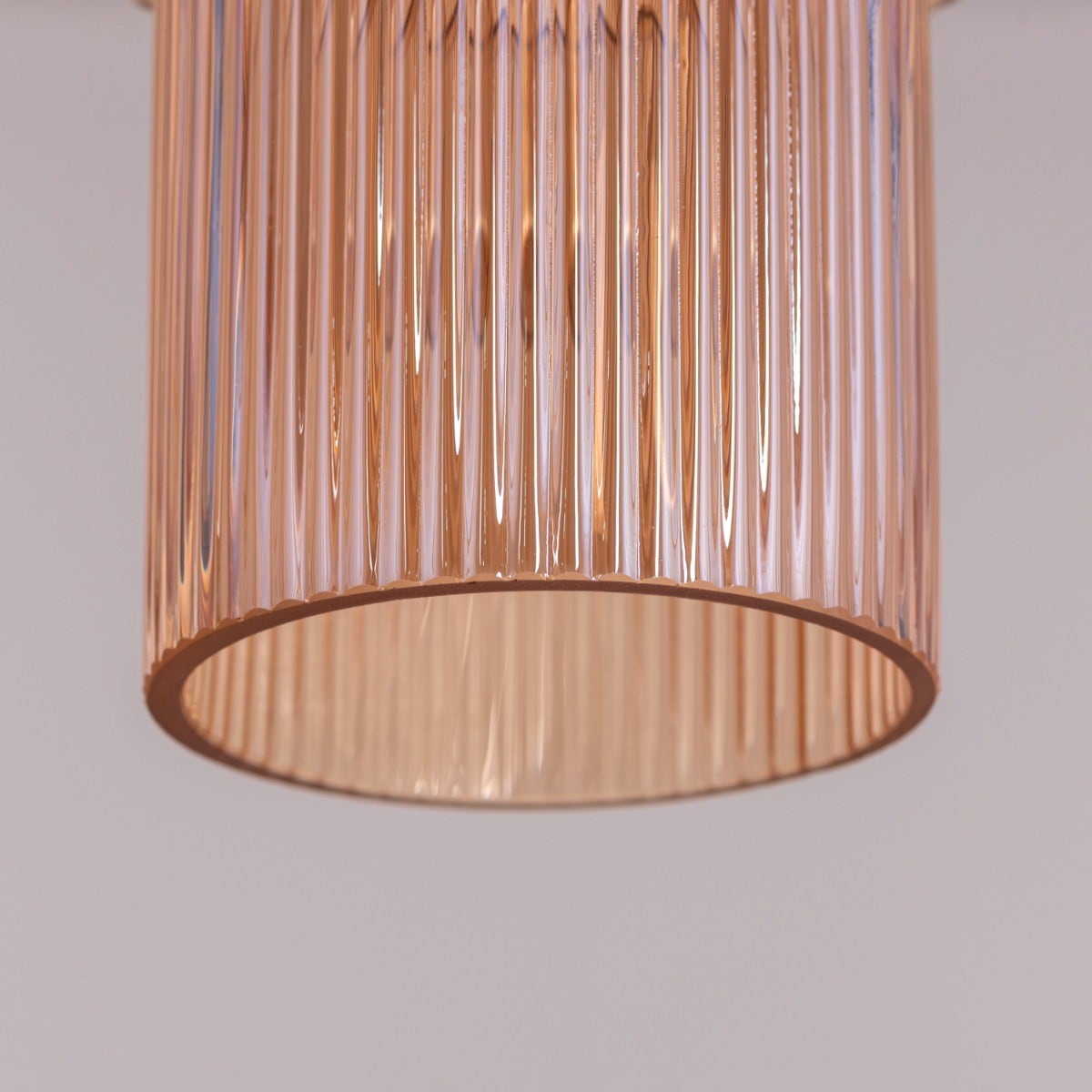 Drive To Mexico (Amber) Textured Glass Pendant Light