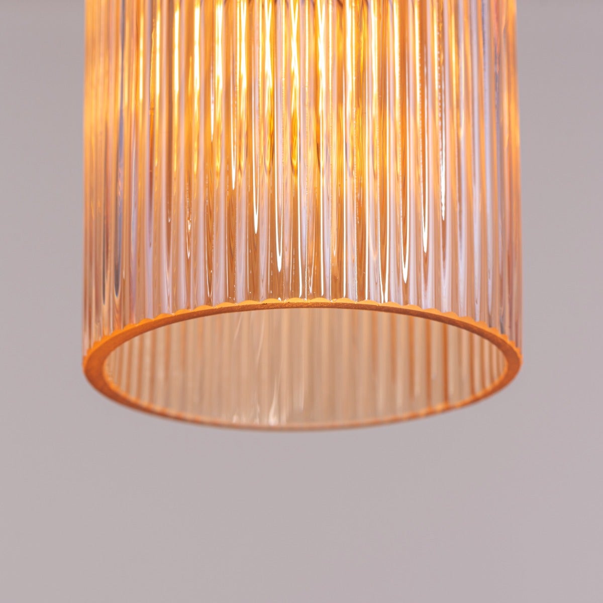 Drive To Mexico (Amber) Textured Glass Pendant Light