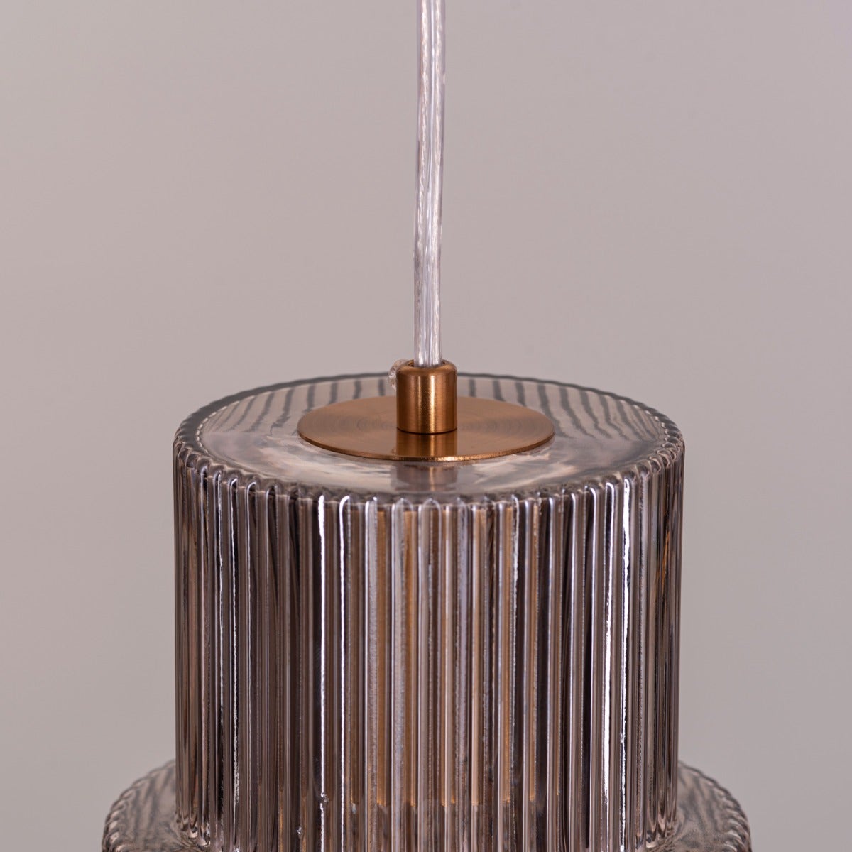 Drive To Mexico (Smokey Grey) Textured Glass Pendant Light