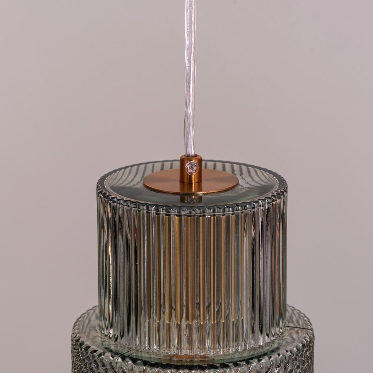 Drive To Mexico (Green) Textured Glass Pendant Light