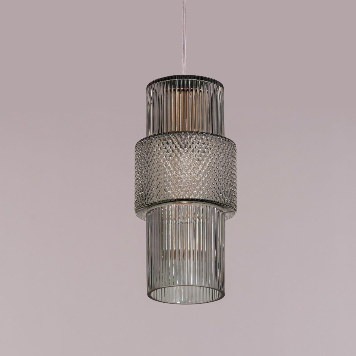 Drive To Mexico (Green) Textured Glass Pendant Light