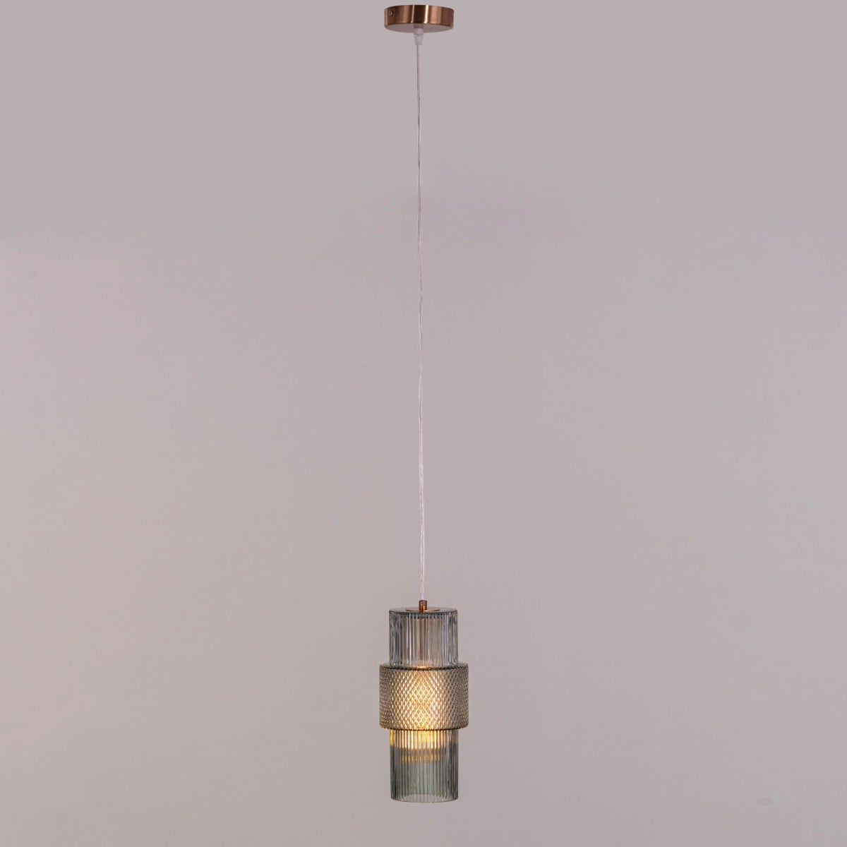 Drive To Mexico (Green) Textured Glass Pendant Light