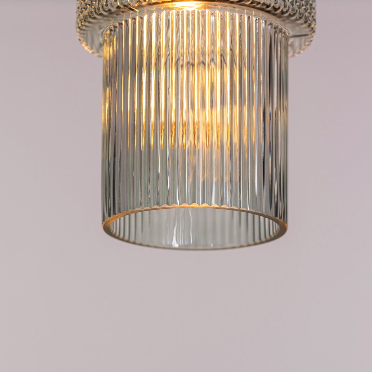 Drive To Mexico (Green) Textured Glass Pendant Light