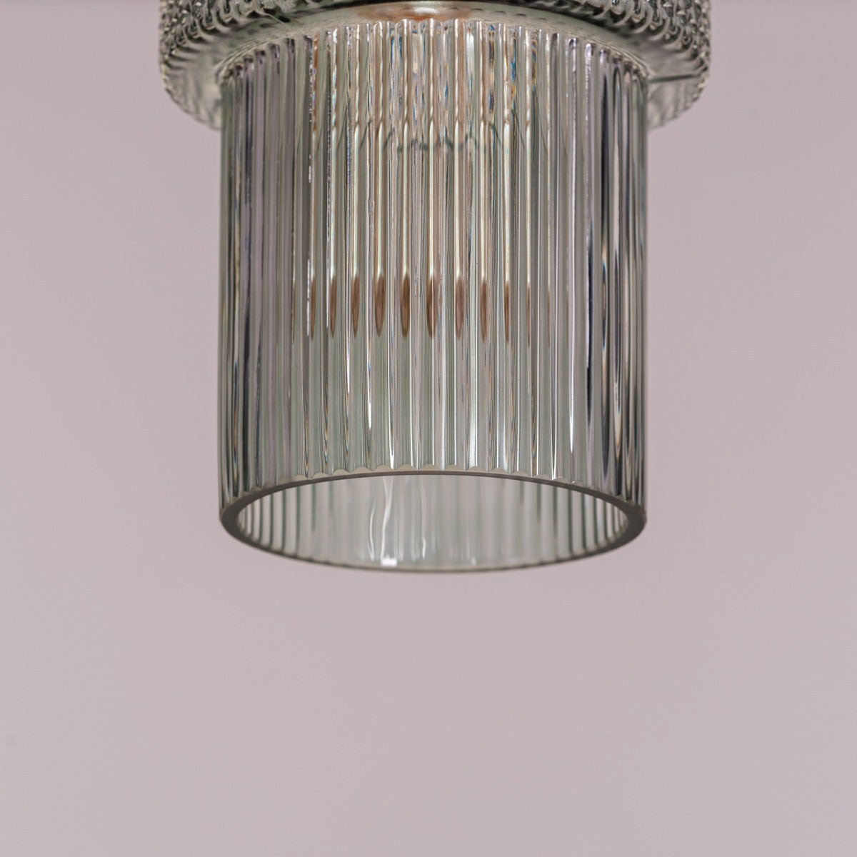 Drive To Mexico (Green) Textured Glass Pendant Light