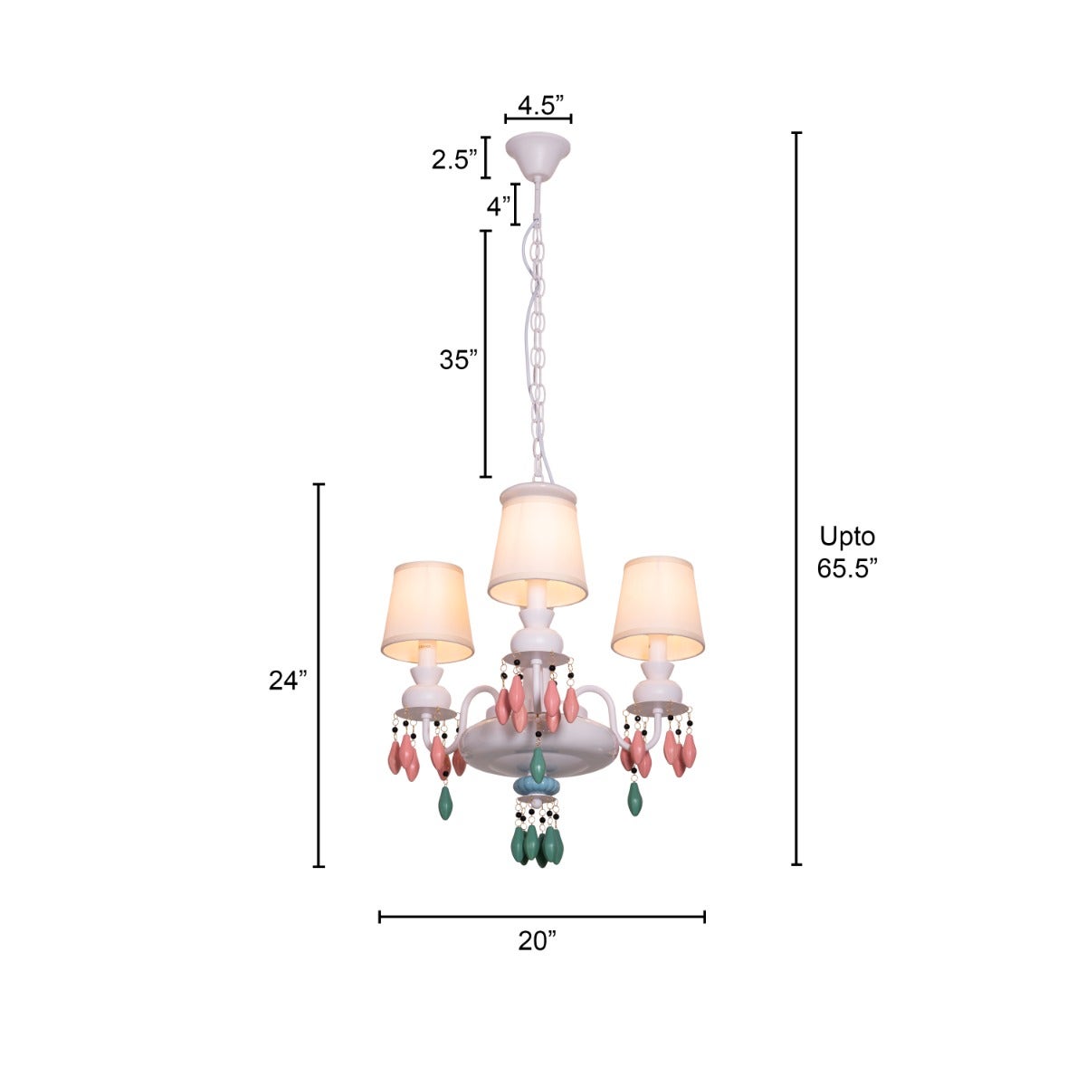 Faraway Tree (Small, White) Ceramic Chandelier