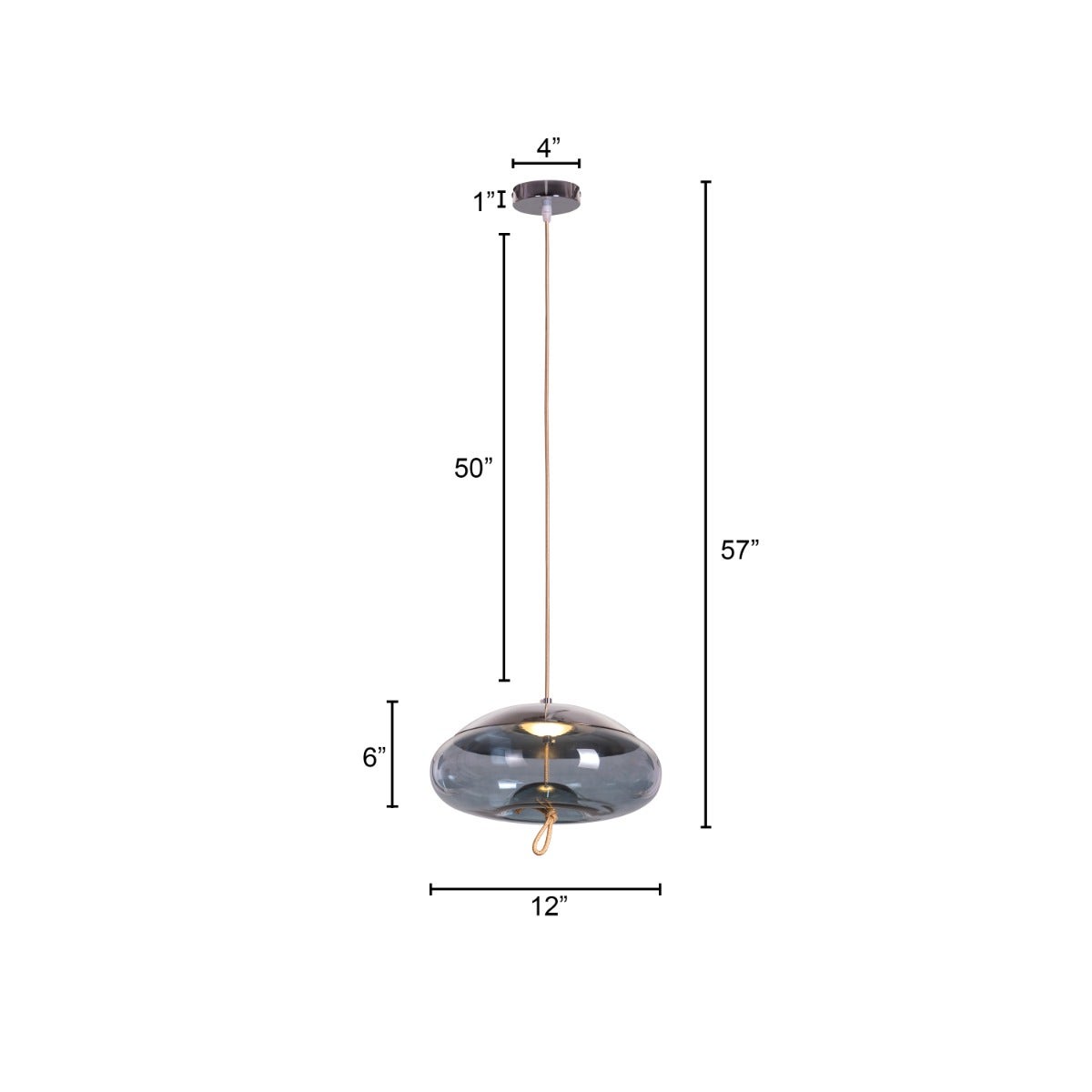 Change To Grow (Blue, Built-In LED) Glass Pendant Light