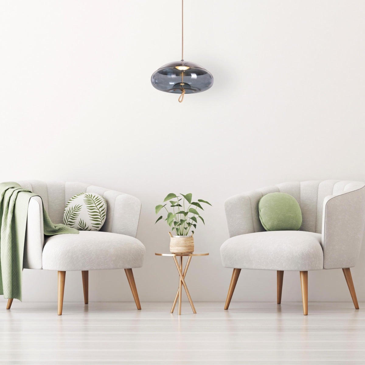 Change To Grow (Blue, Built-In LED) Glass Pendant Light